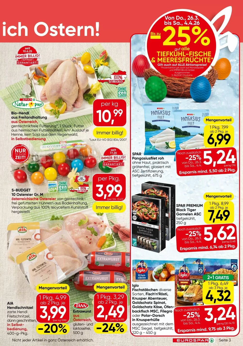 Eurospar Flugblatt (ab 26.03.2026) - Angebote und Prospekt - Seite 3
