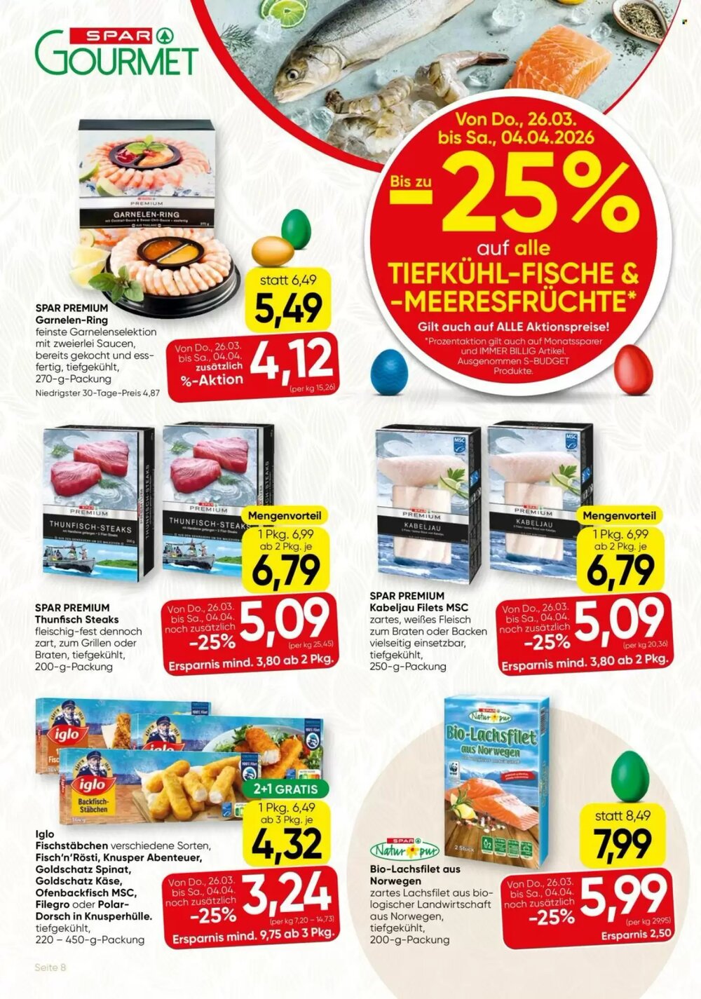 Spar Flugblatt (ab 26.03.2026) - Angebote und Prospekt - Seite 8