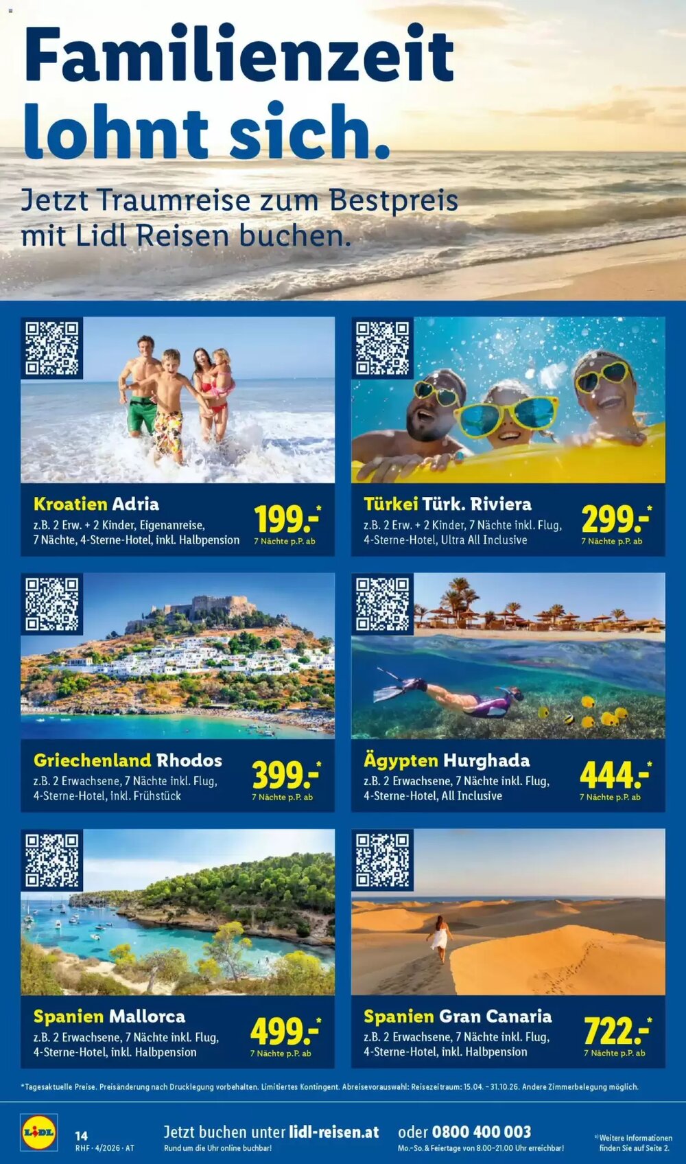 Lidl Reisen Flugblatt (ab 28.03.2026) - Angebote und Prospekt - Seite 14