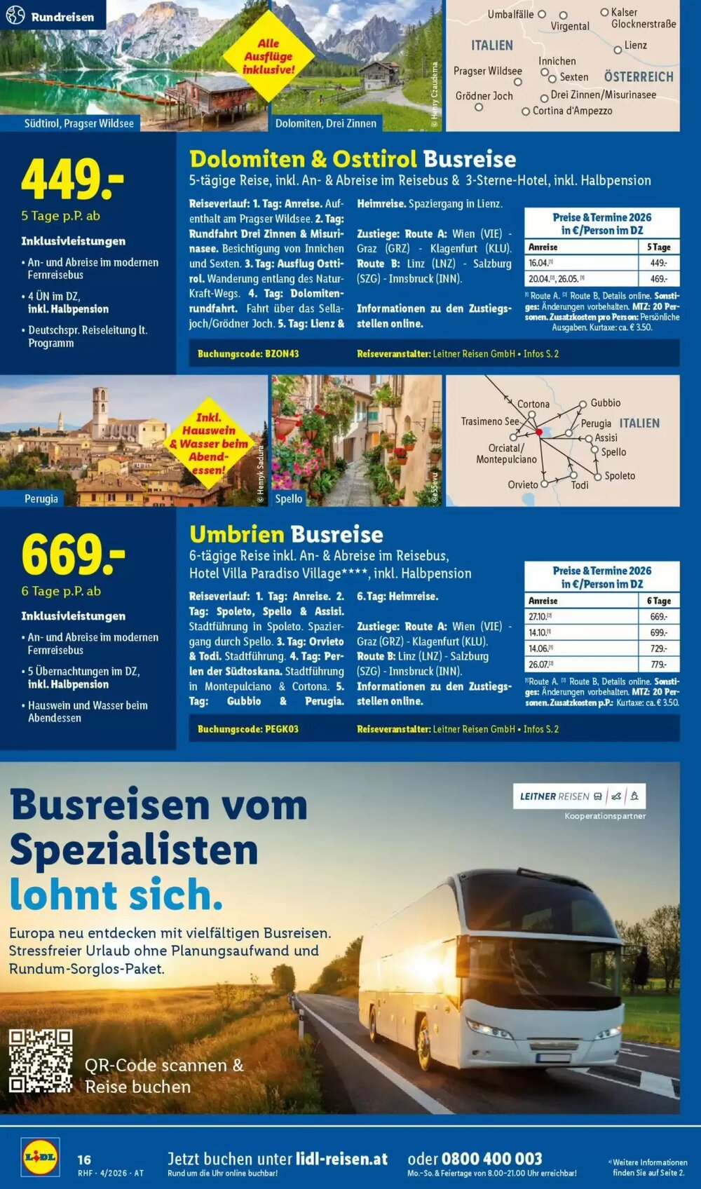 Lidl Reisen Flugblatt (ab 28.03.2026) - Angebote und Prospekt - Seite 16