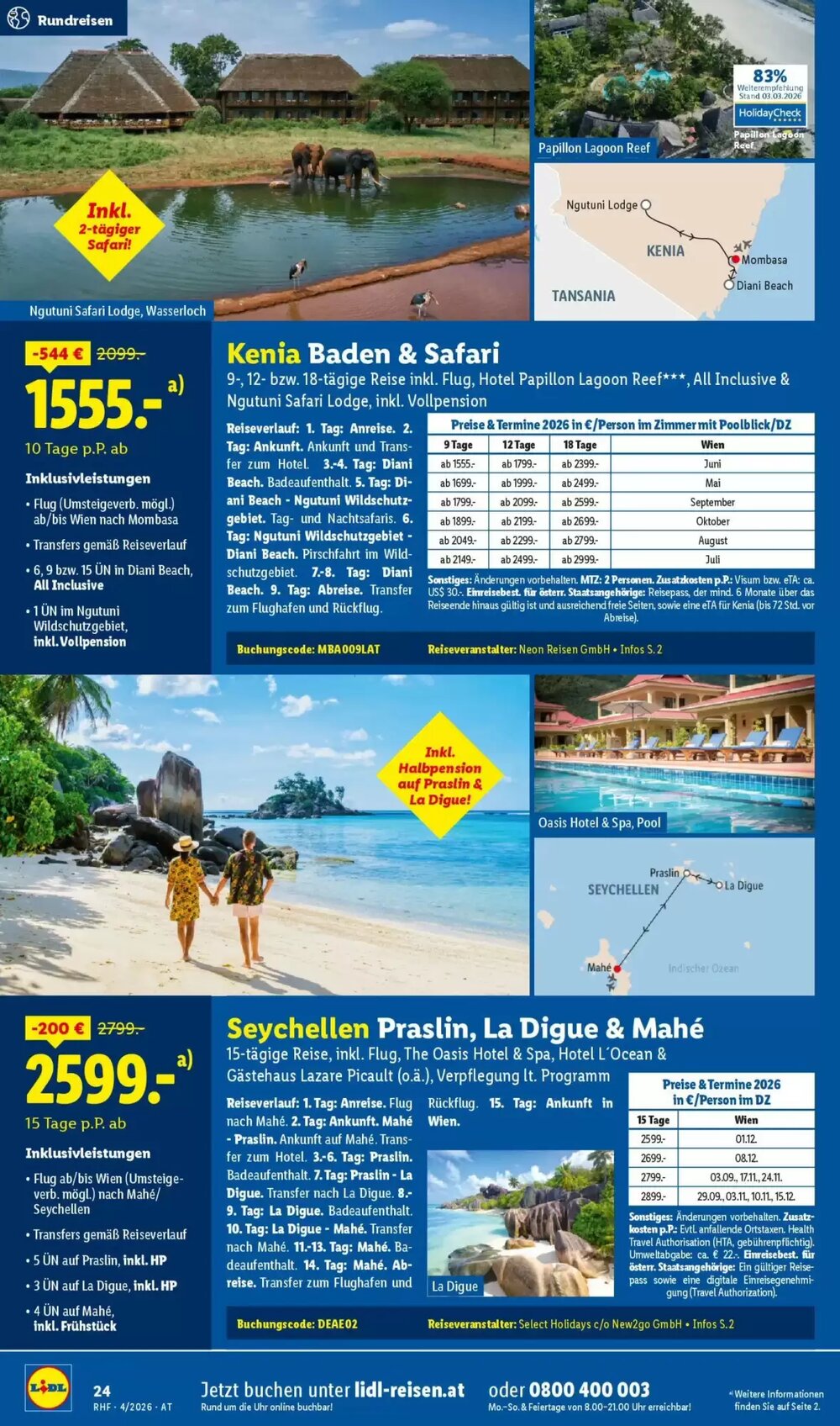 Lidl Reisen Flugblatt (ab 28.03.2026) - Angebote und Prospekt - Seite 24
