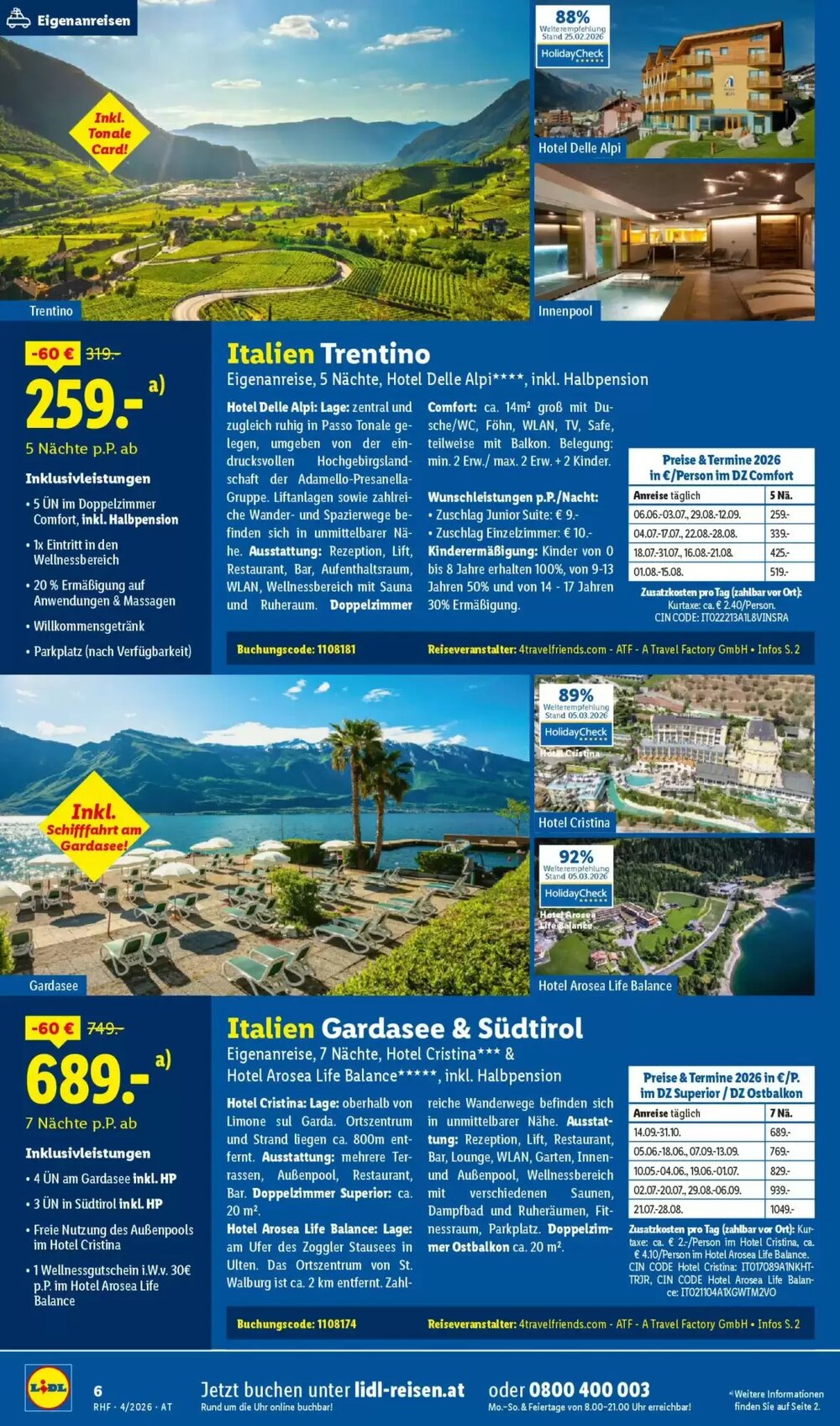 Lidl Reisen Flugblatt (ab 28.03.2026) - Angebote und Prospekt - Seite 6