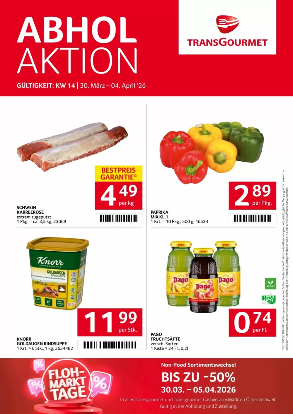Transgourmet Flugblatt (ab 30.03.2026) - Angebote und Prospekt - Seite 1