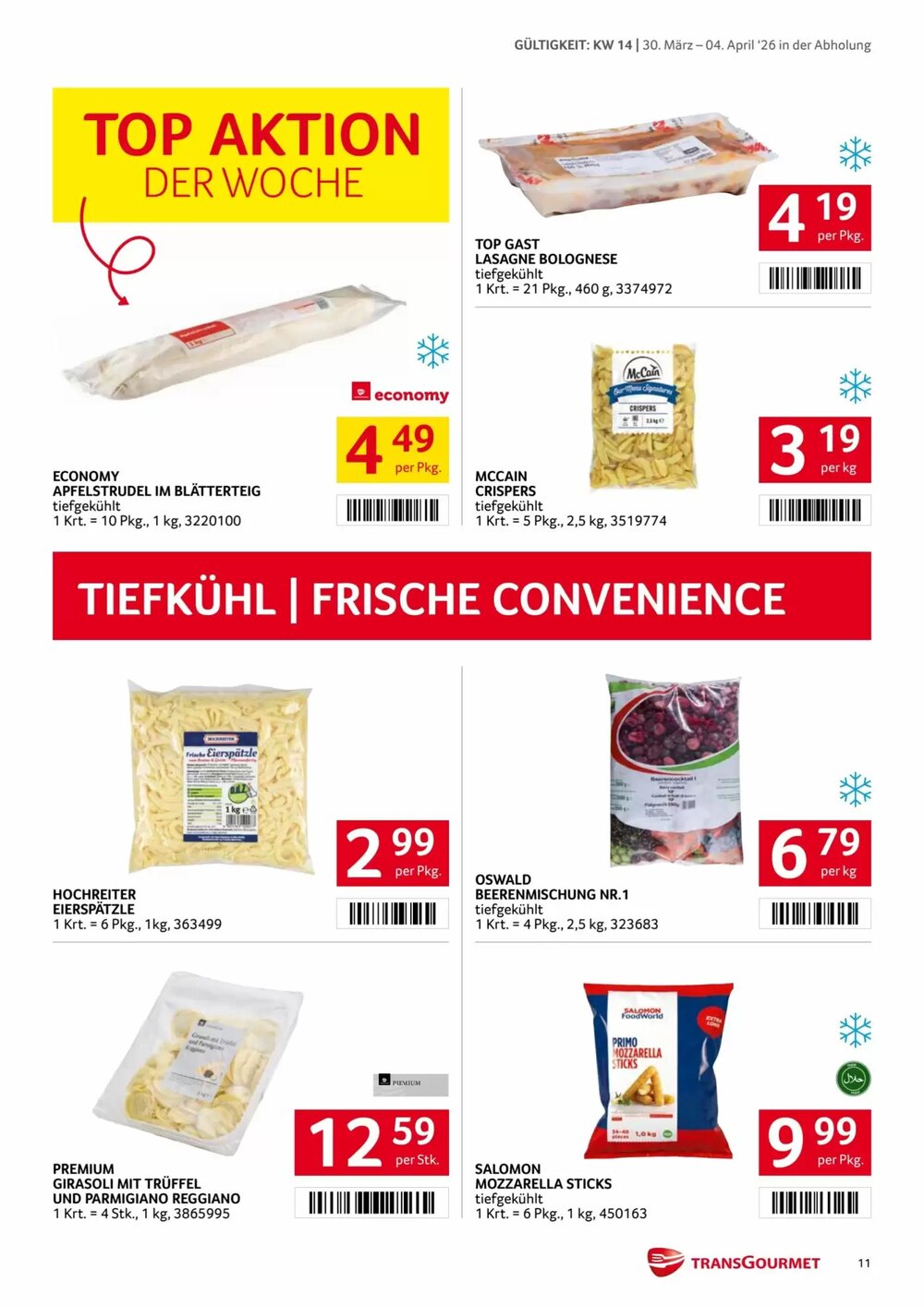 Transgourmet Flugblatt (ab 30.03.2026) - Angebote und Prospekt - Seite 11