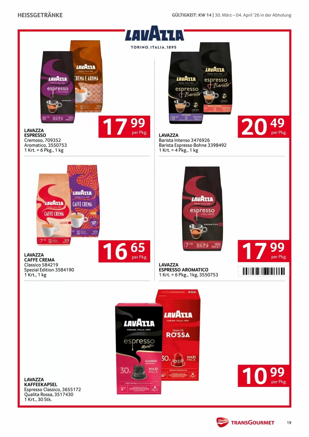 Transgourmet Flugblatt (ab 30.03.2026) - Angebote und Prospekt - Seite 18