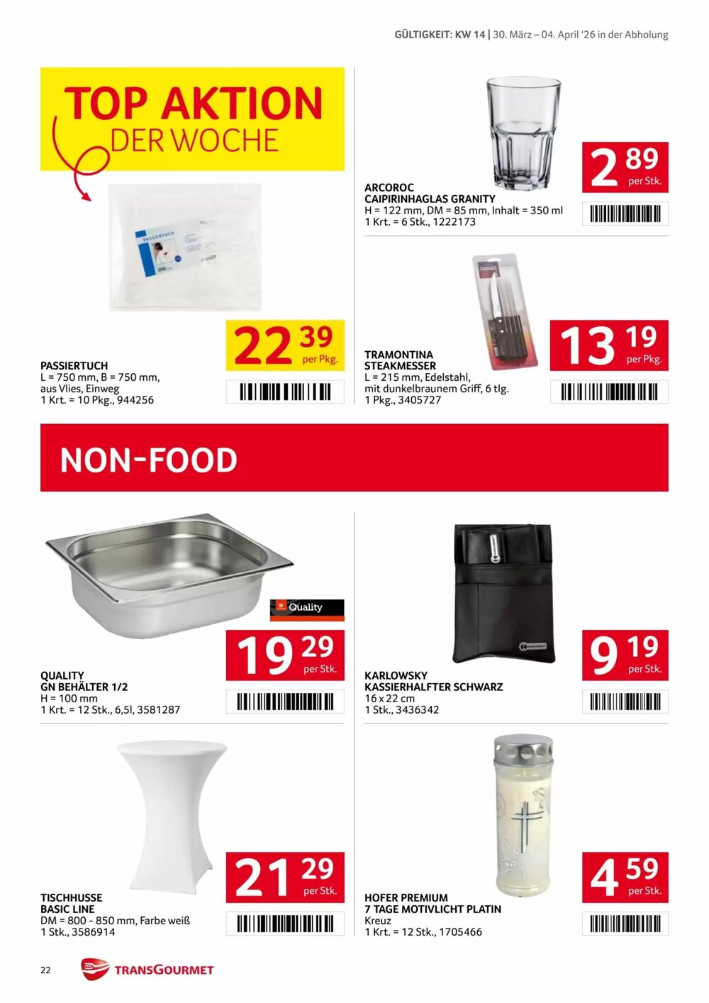 Transgourmet Flugblatt (ab 30.03.2026) - Angebote und Prospekt - Seite 21