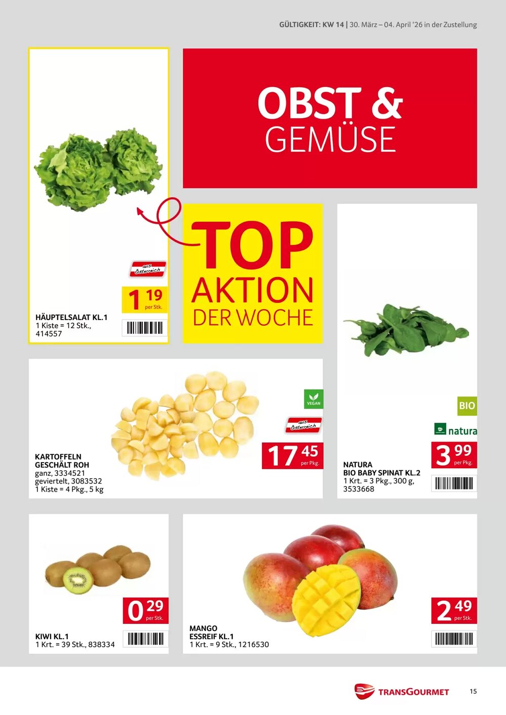 Transgourmet Flugblatt (ab 30.03.2026) - Angebote und Prospekt - Seite 15