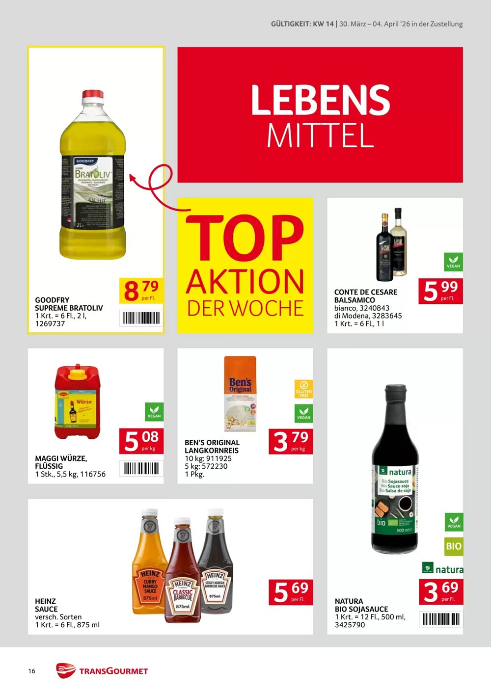 Transgourmet Flugblatt (ab 30.03.2026) - Angebote und Prospekt - Seite 16