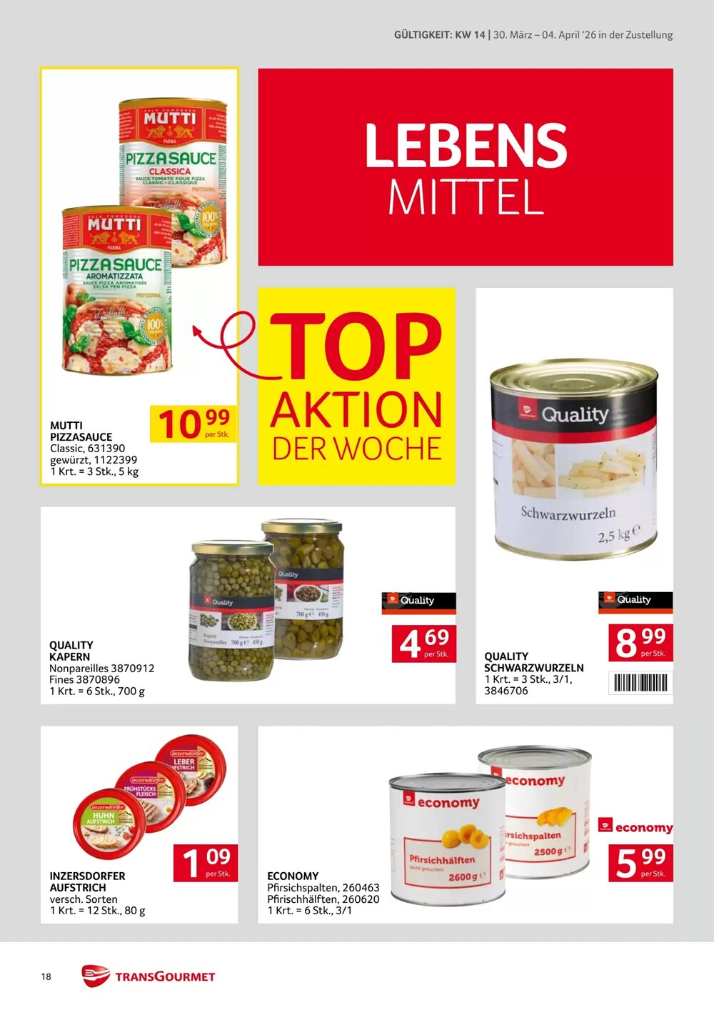 Transgourmet Flugblatt (ab 30.03.2026) - Angebote und Prospekt - Seite 18