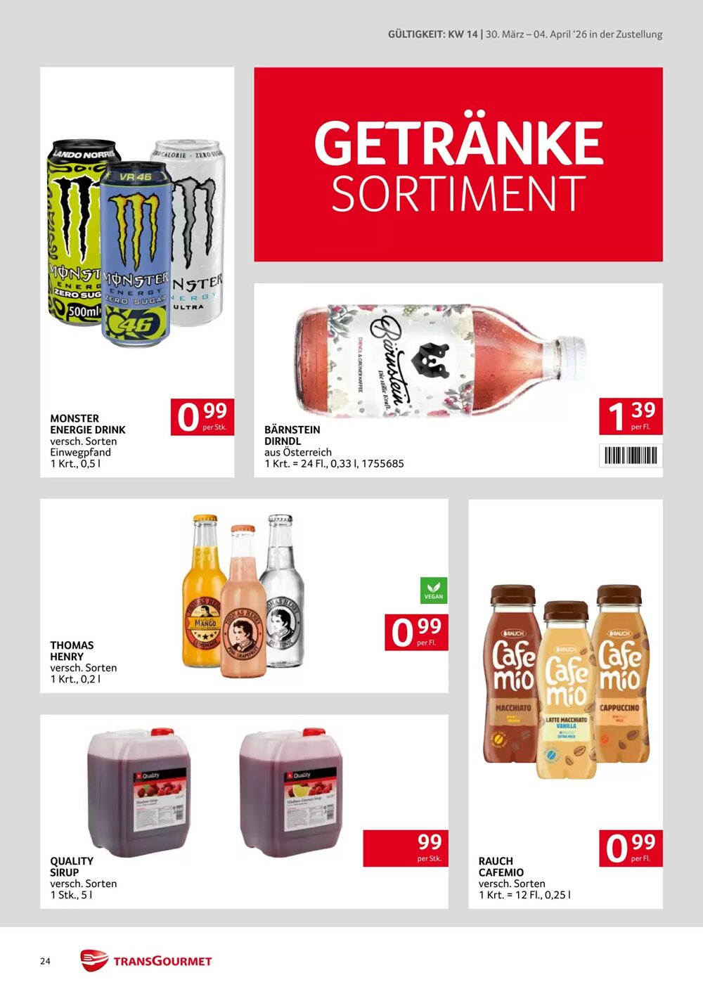 Transgourmet Flugblatt (ab 30.03.2026) - Angebote und Prospekt - Seite 24
