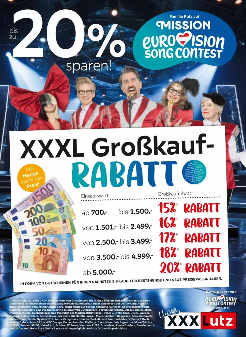 XXXLutz Flugblatt (ab 30.03.2026) - Angebote und Prospekt - Seite 1