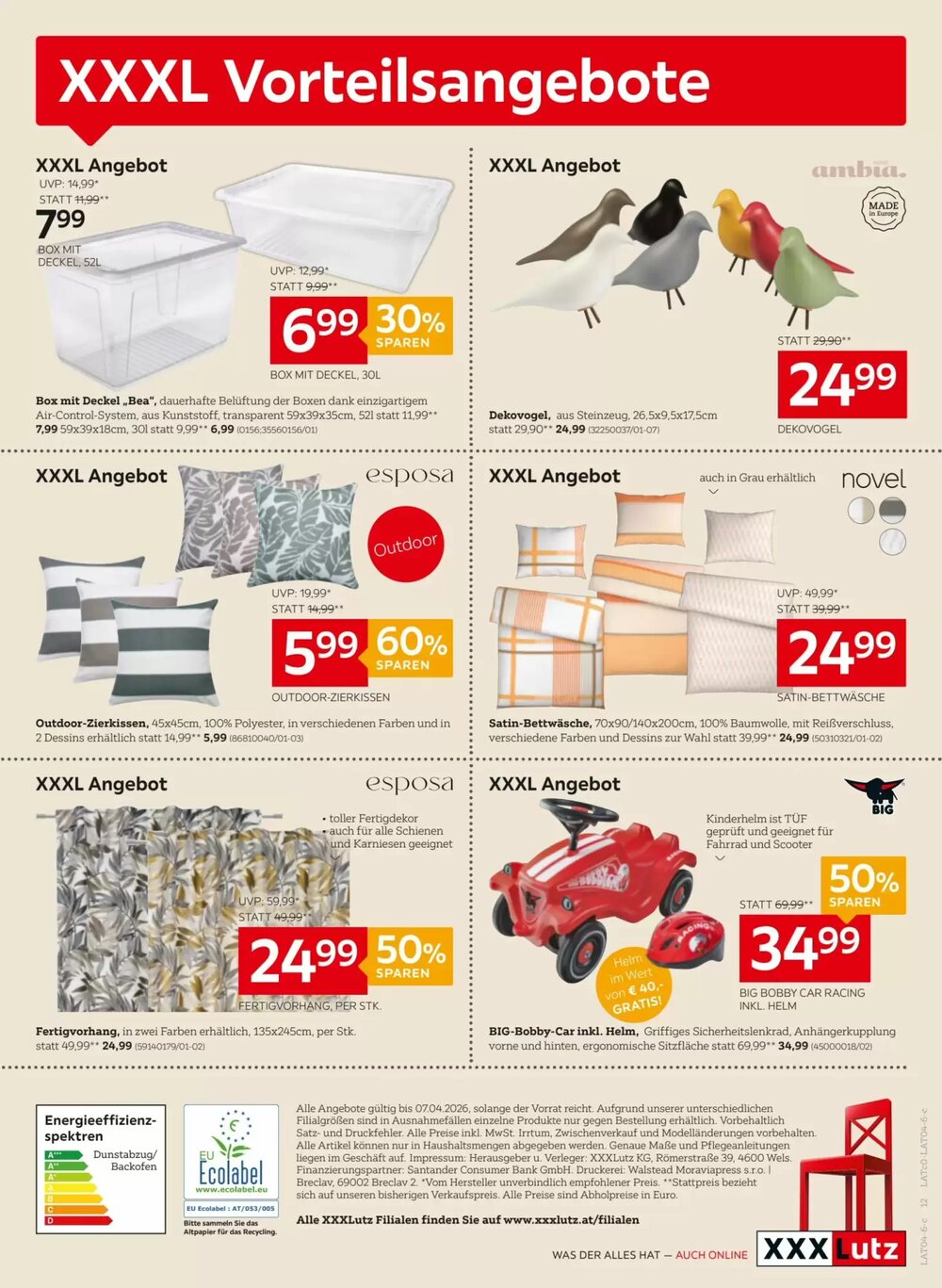 XXXLutz Flugblatt (ab 30.03.2026) - Angebote und Prospekt - Seite 12