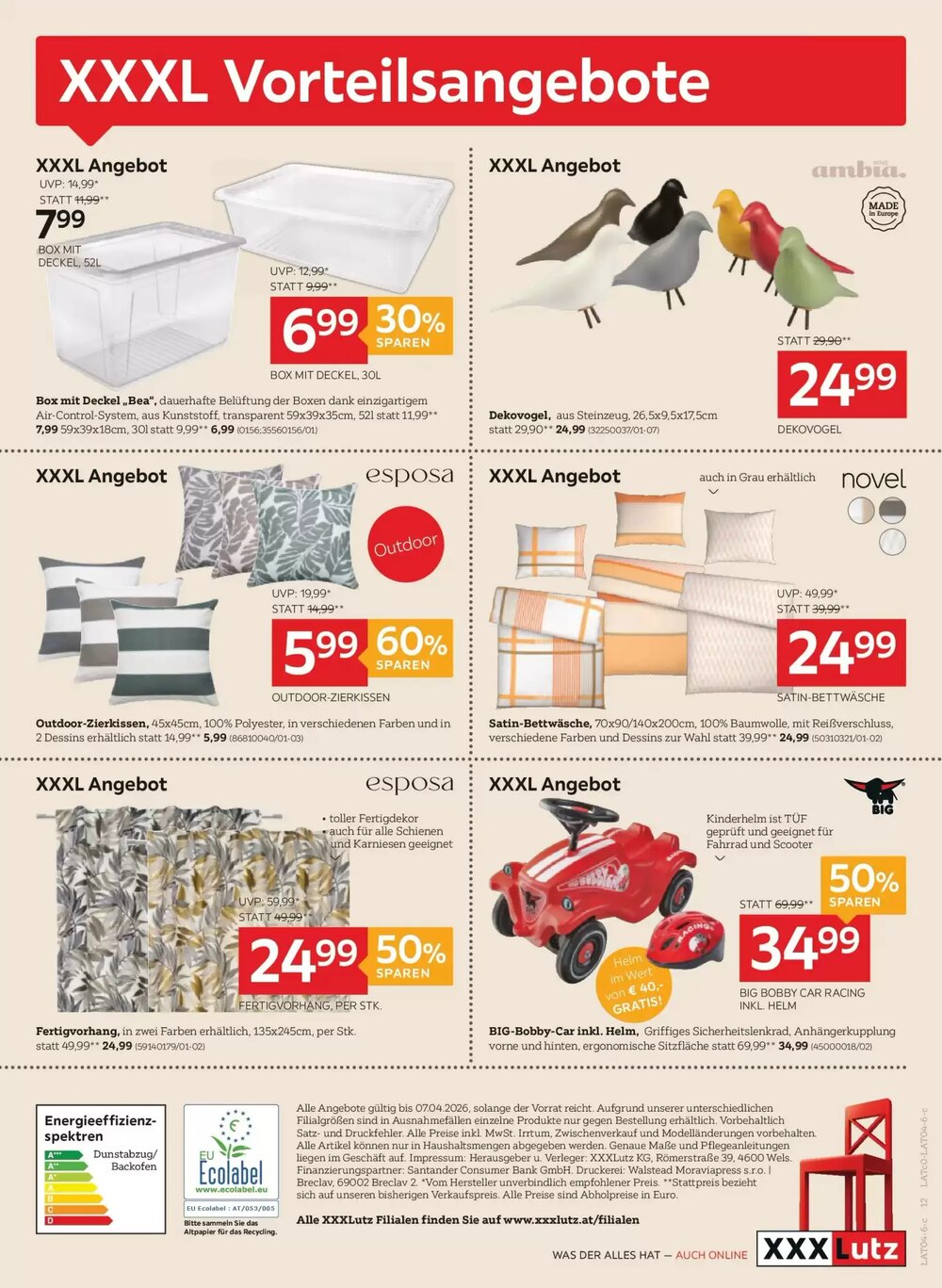 XXXLutz Flugblatt (ab 30.03.2026) - Angebote und Prospekt - Seite 12