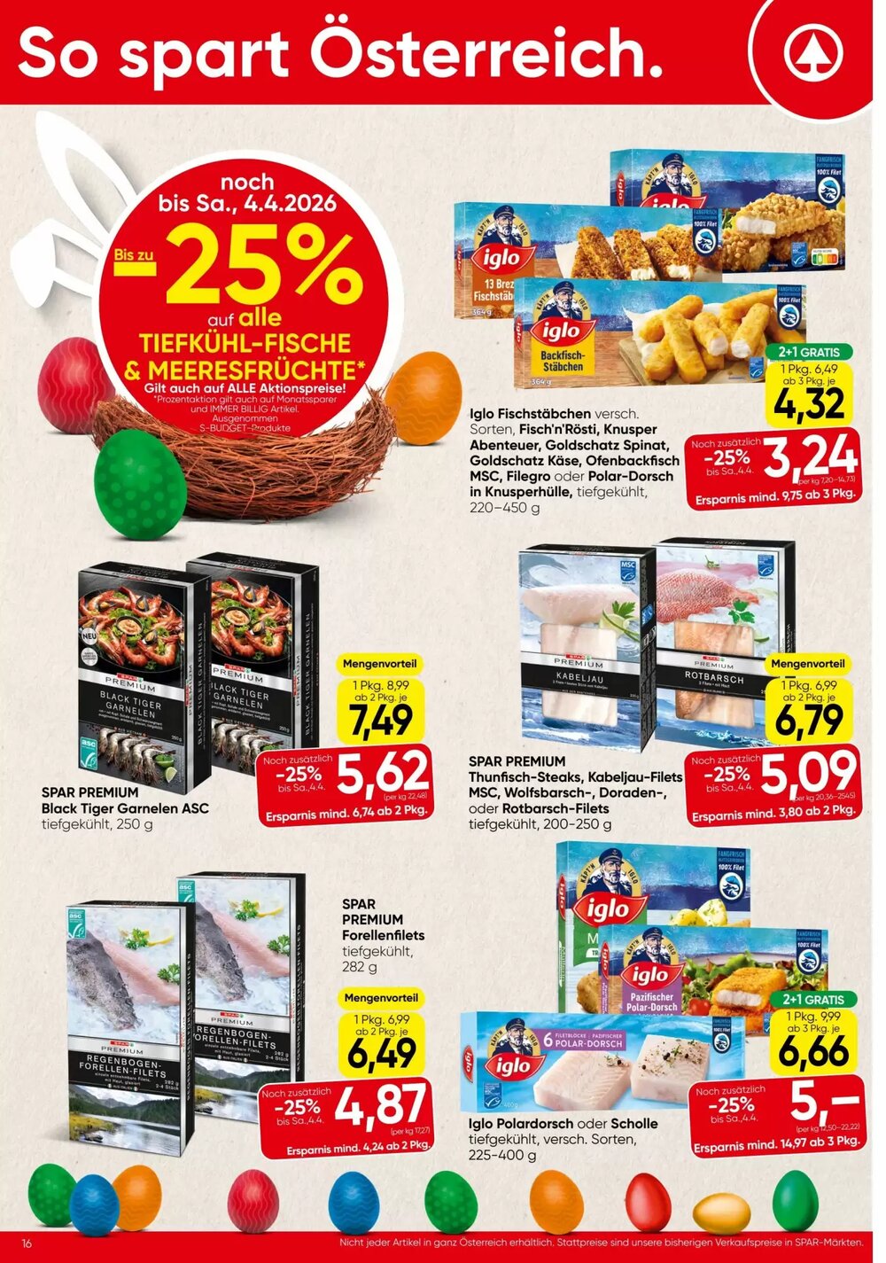 Spar Flugblatt (ab 31.03.2026) - Angebote und Prospekt - Seite 16
