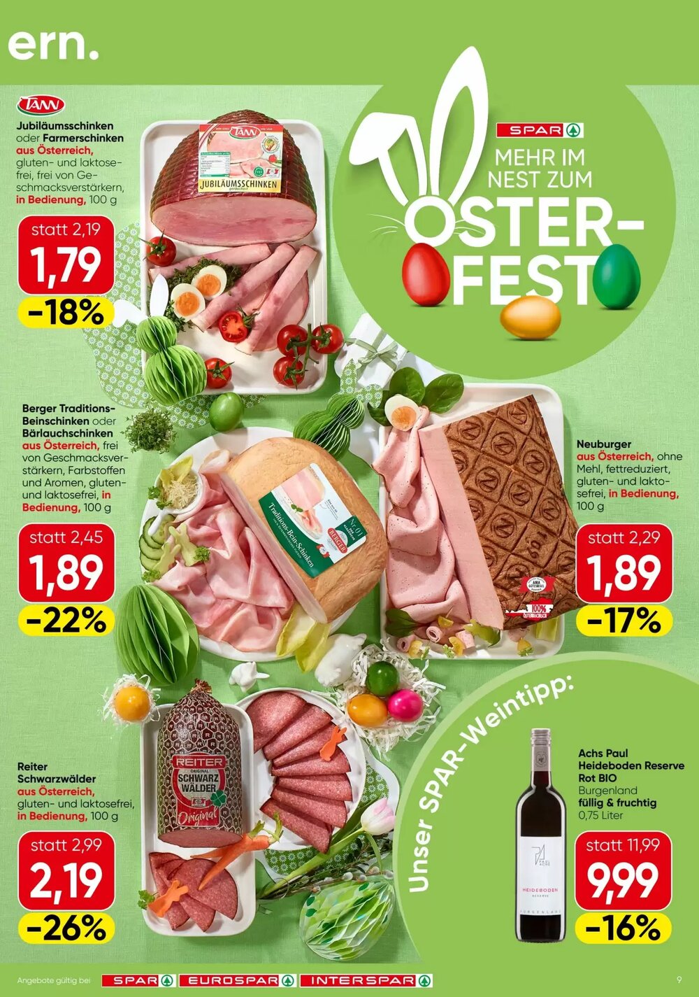 Spar Flugblatt (ab 31.03.2026) - Angebote und Prospekt - Seite 9