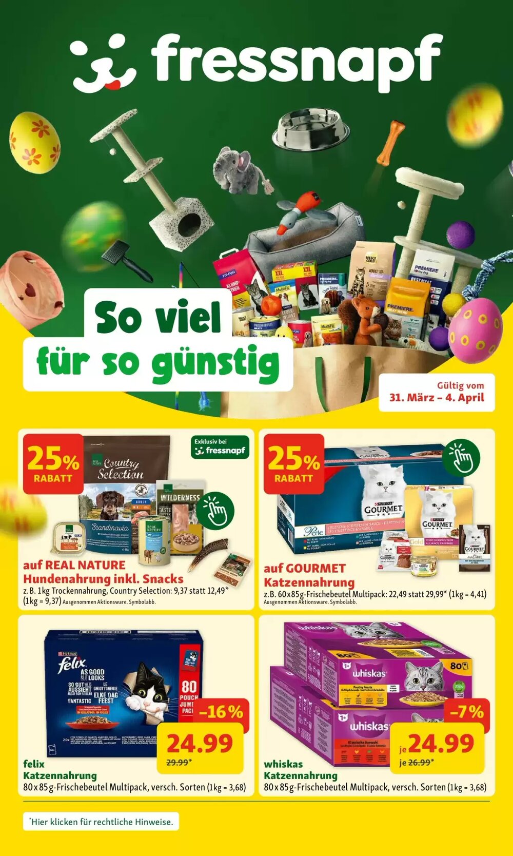 Fressnapf Flugblatt (ab 31.03.2026) - Angebote und Prospekt - Seite 1