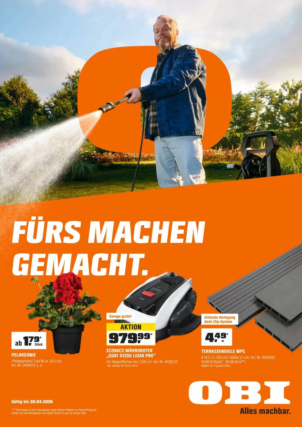 OBI Flugblatt (ab 01.04.2026) - Angebote und Prospekt - Seite 1