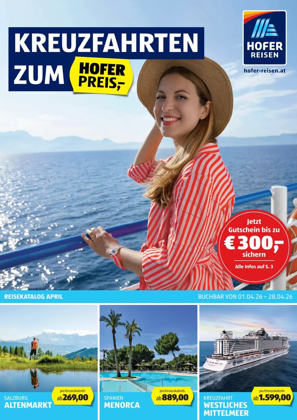 Hofer Reisen Flugblatt (ab 01.04.2026) - Angebote und Prospekt - Seite 1