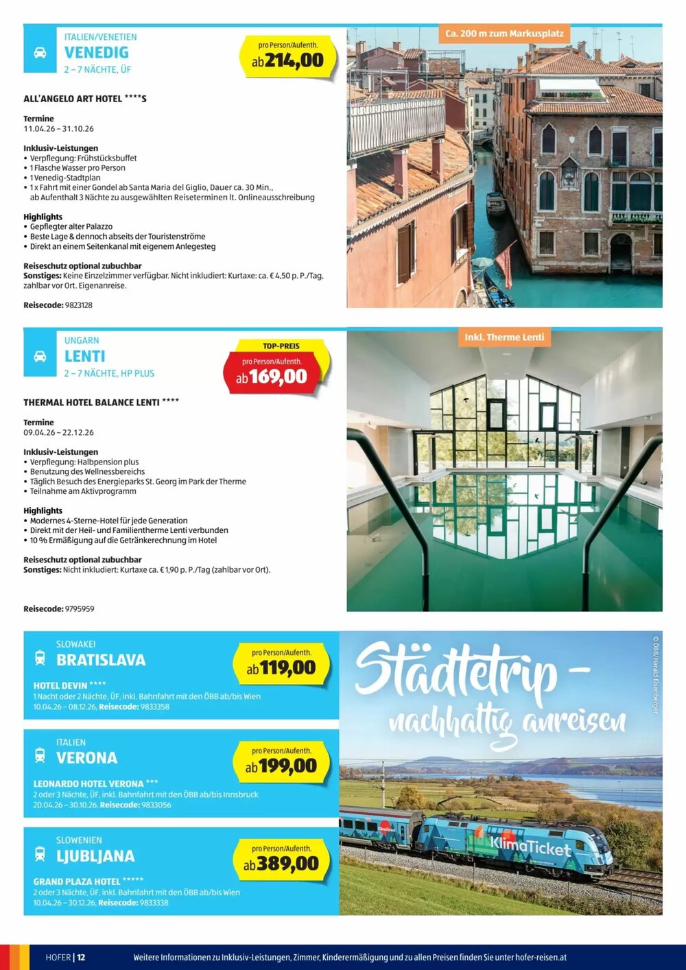 Hofer Reisen Flugblatt (ab 01.04.2026) - Angebote und Prospekt - Seite 12