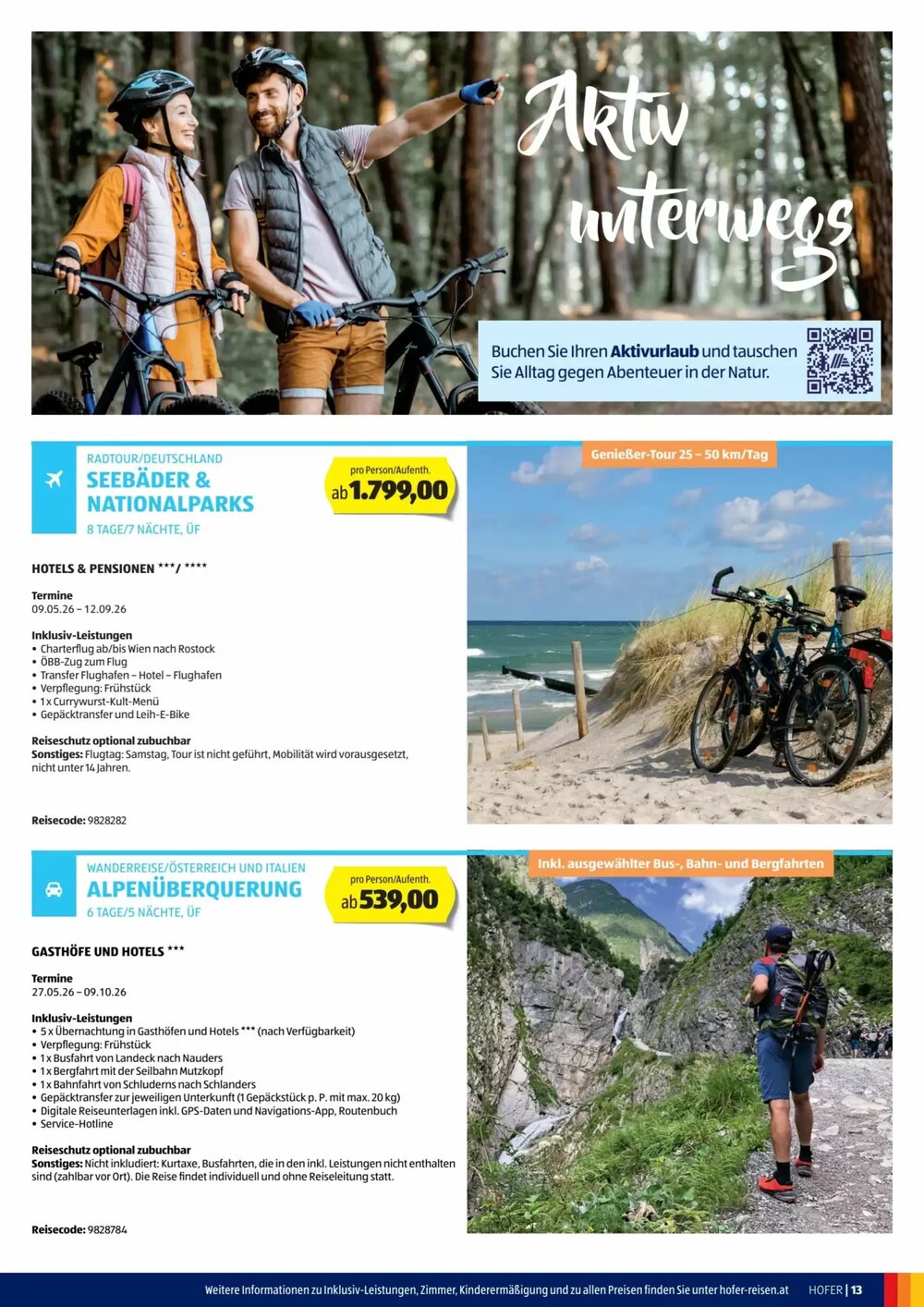 Hofer Reisen Flugblatt (ab 01.04.2026) - Angebote und Prospekt - Seite 13