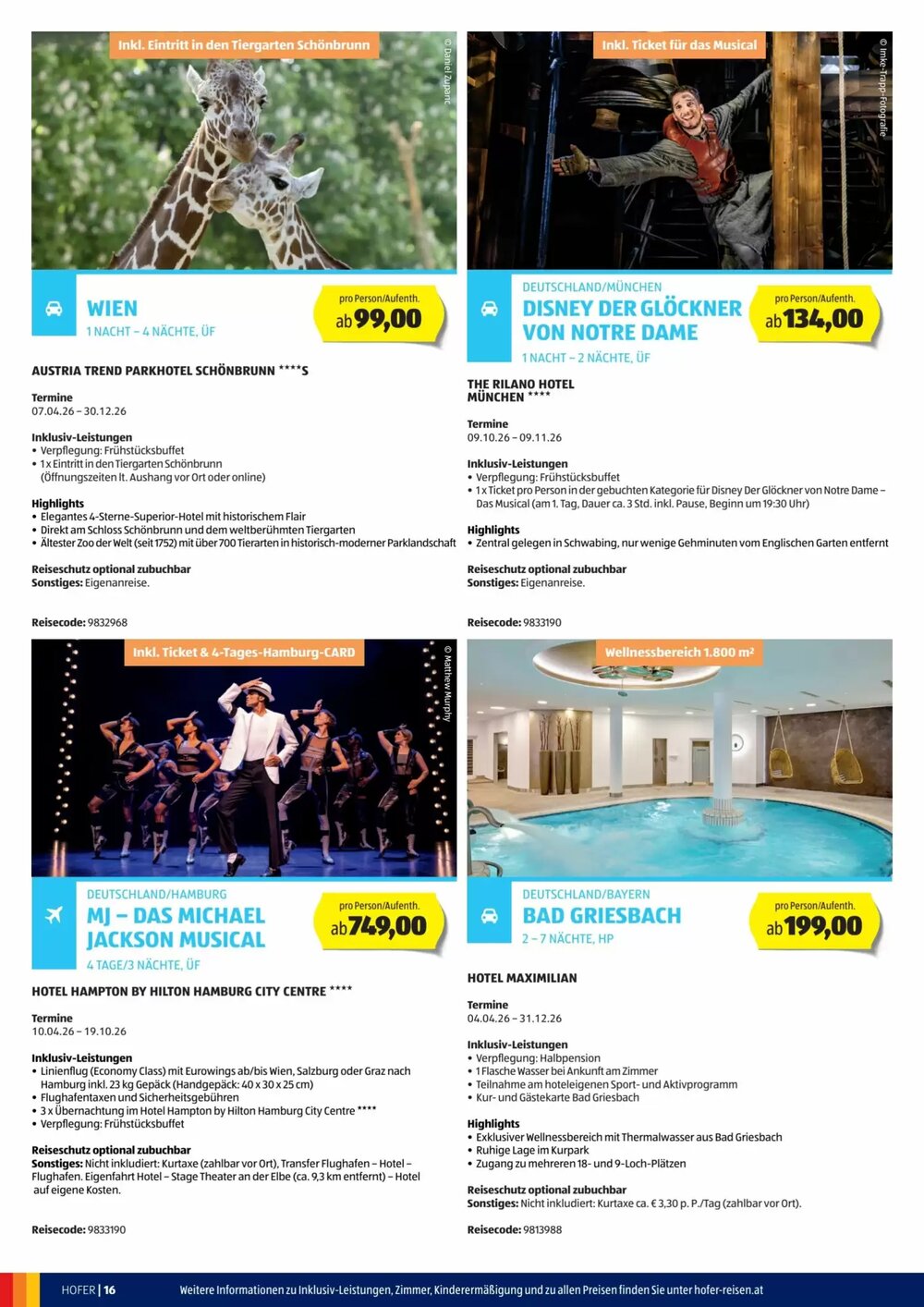 Hofer Reisen Flugblatt (ab 01.04.2026) - Angebote und Prospekt - Seite 16