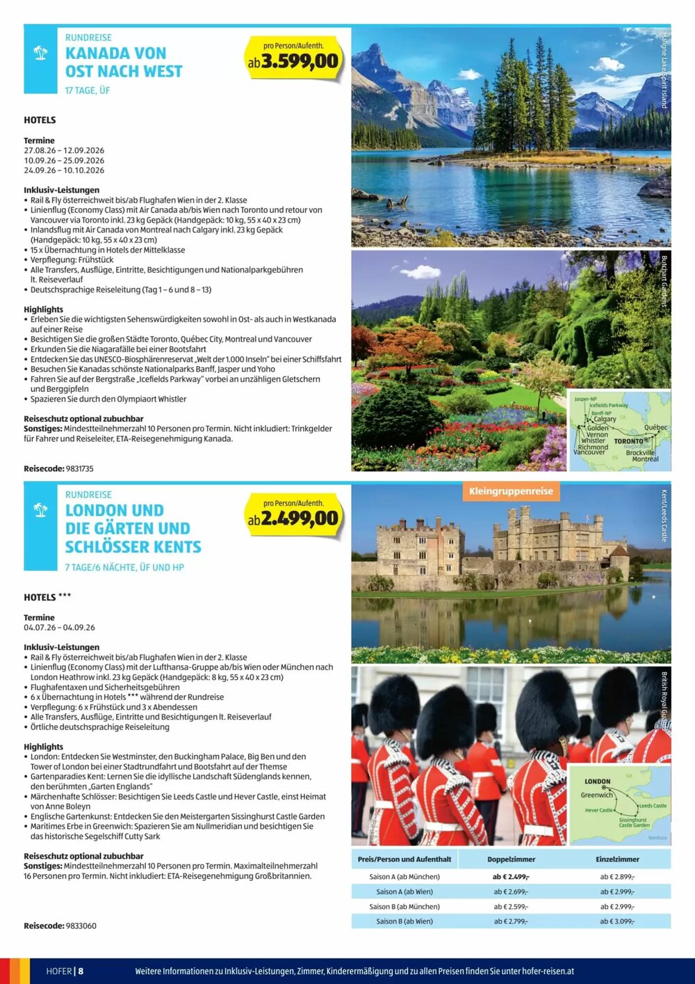 Hofer Reisen Flugblatt (ab 01.04.2026) - Angebote und Prospekt - Seite 8