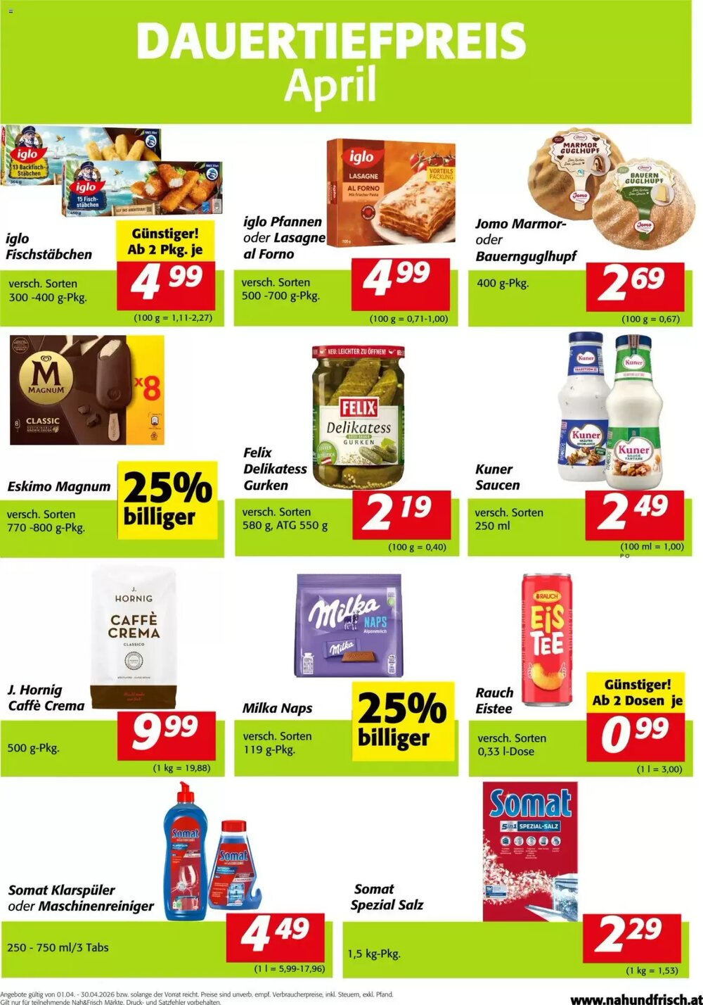 Nah&Frisch Flugblatt (ab 01.04.2026) - Angebote und Prospekt - Seite 1