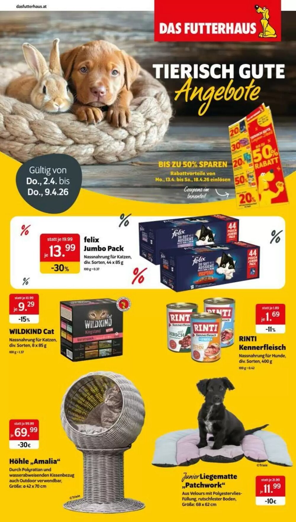 Das Futterhaus Flugblatt (ab 02.04.2026) - Angebote und Prospekt - Seite 1