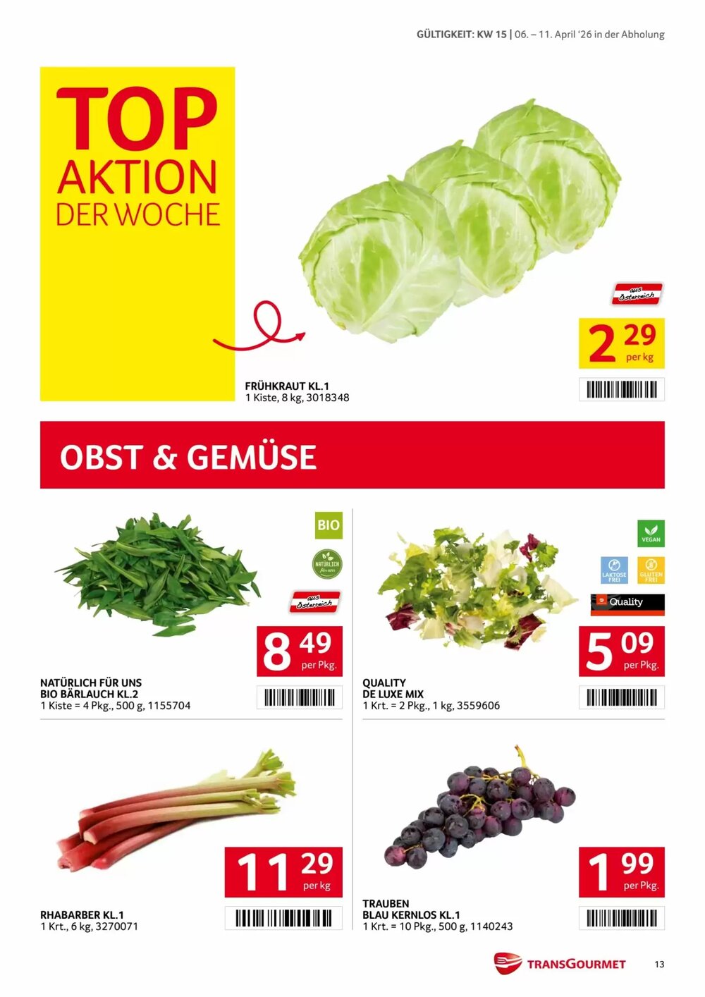 Transgourmet Flugblatt (ab 06.04.2026) - Angebote und Prospekt - Seite 13