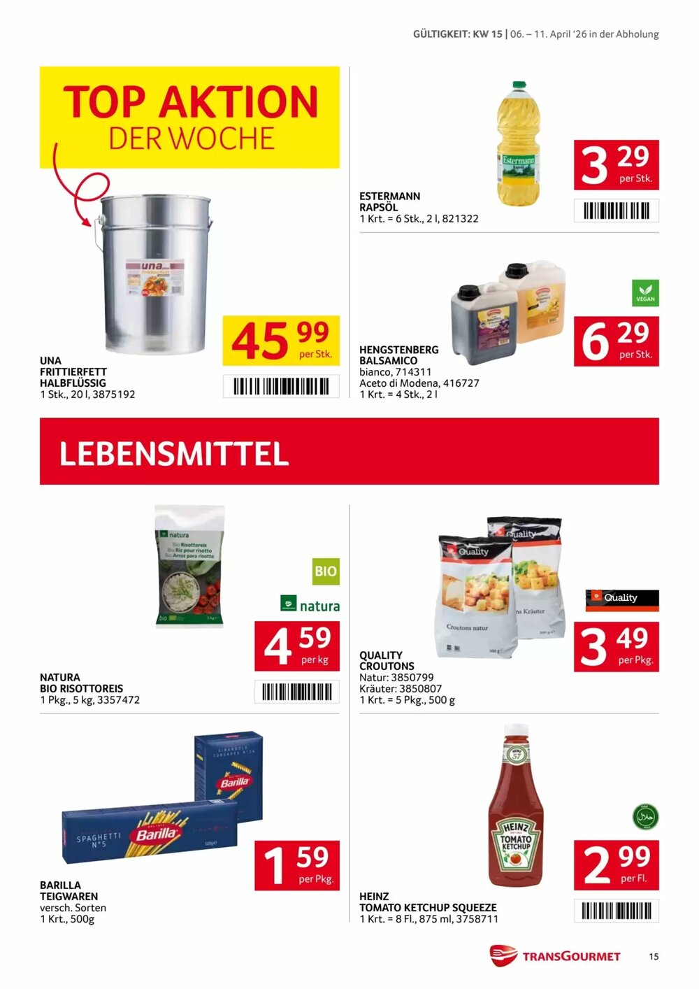 Transgourmet Flugblatt (ab 06.04.2026) - Angebote und Prospekt - Seite 15