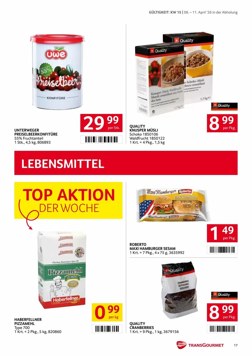 Transgourmet Flugblatt (ab 06.04.2026) - Angebote und Prospekt - Seite 17