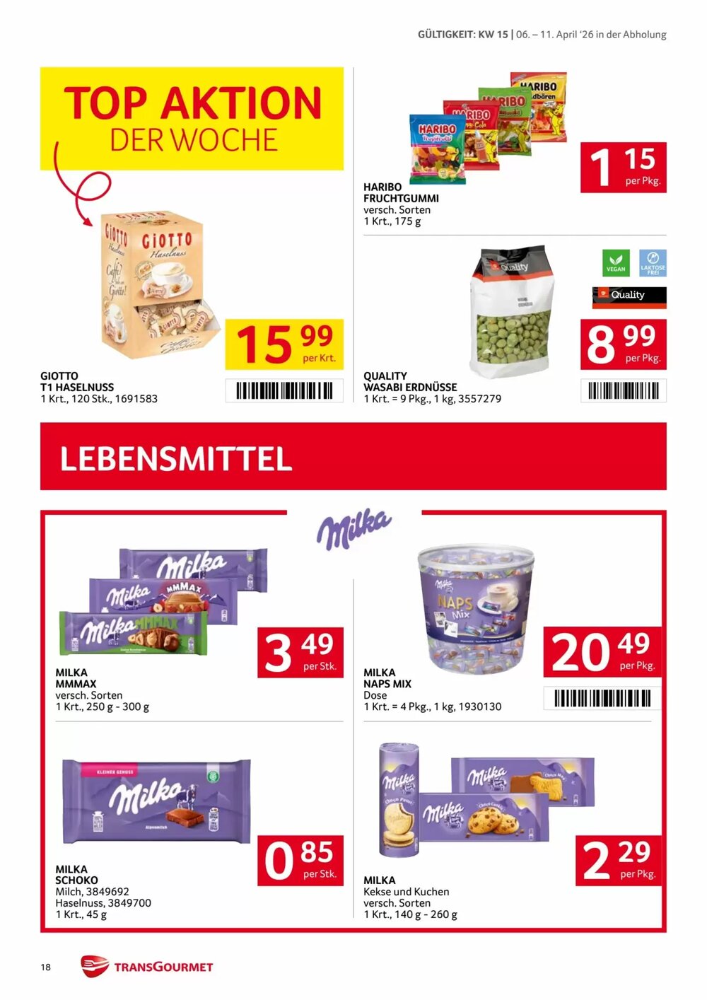 Transgourmet Flugblatt (ab 06.04.2026) - Angebote und Prospekt - Seite 18