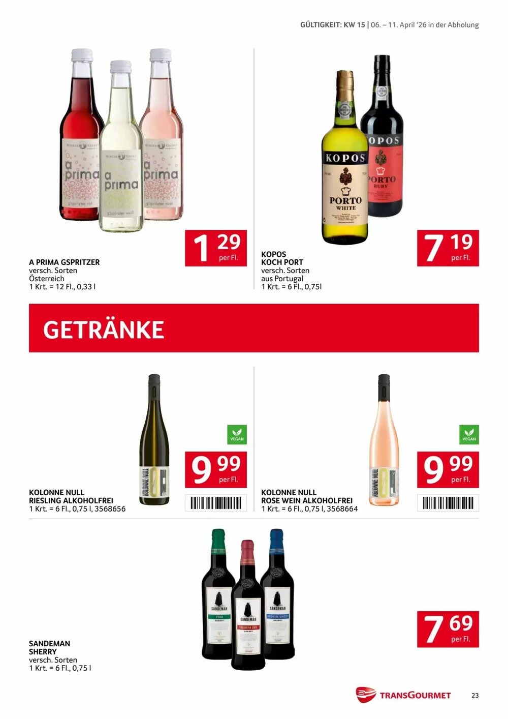 Transgourmet Flugblatt (ab 06.04.2026) - Angebote und Prospekt - Seite 23