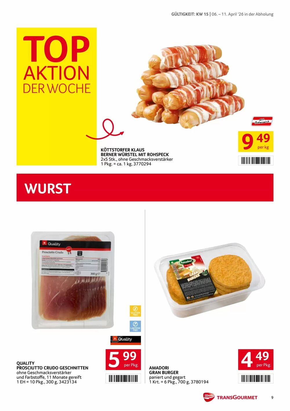 Transgourmet Flugblatt (ab 06.04.2026) - Angebote und Prospekt - Seite 9