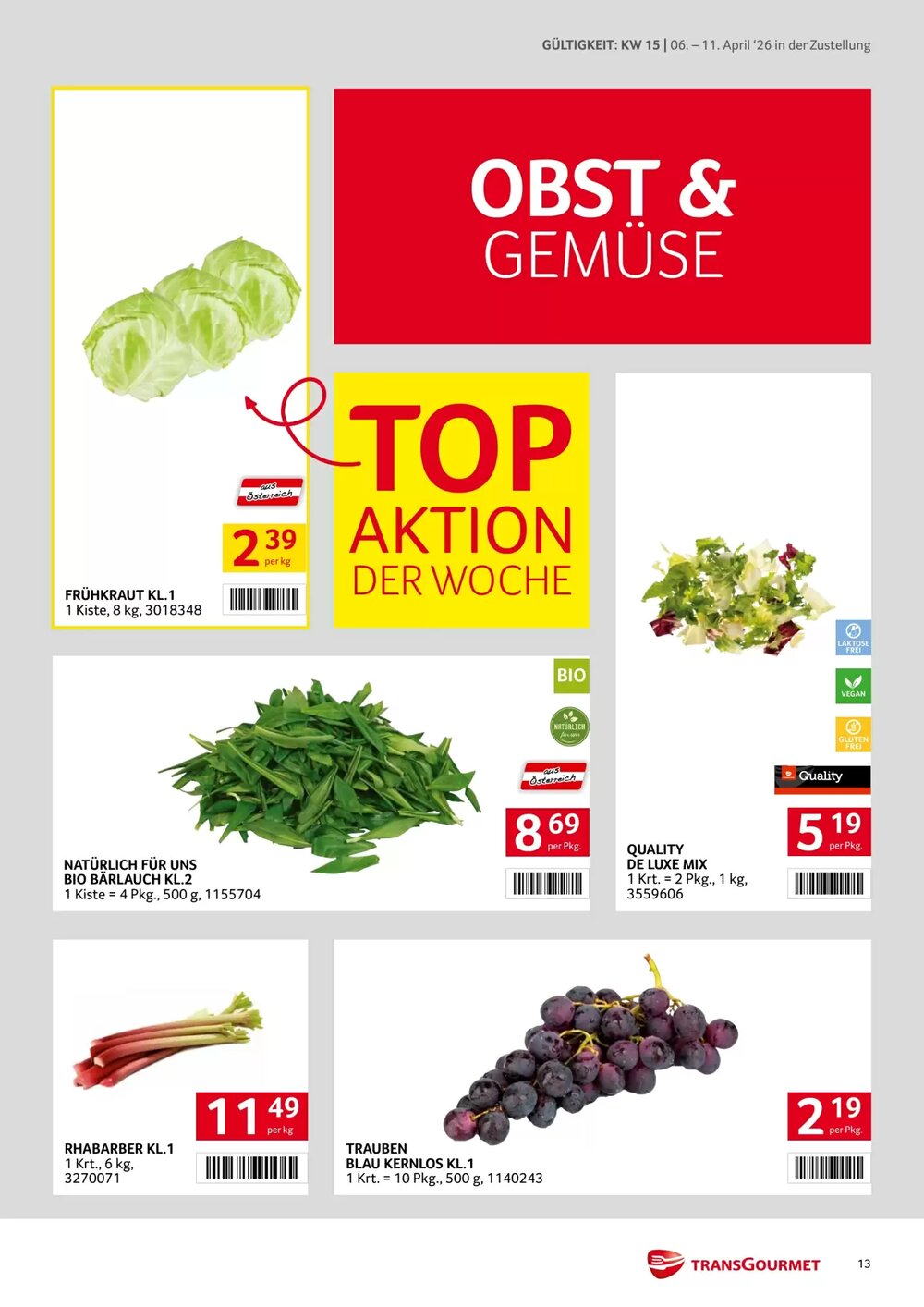 Transgourmet Flugblatt (ab 06.04.2026) - Angebote und Prospekt - Seite 13