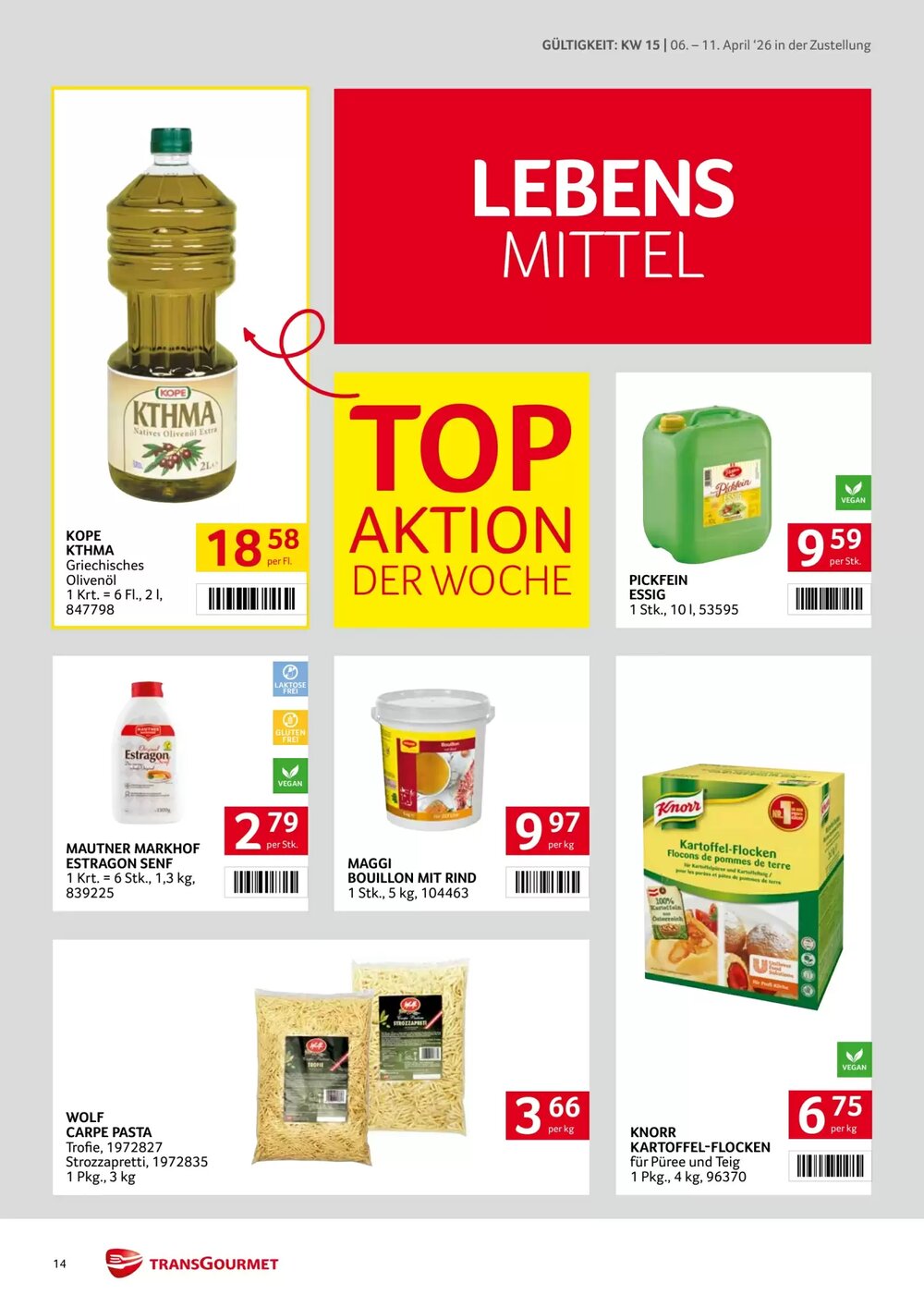 Transgourmet Flugblatt (ab 06.04.2026) - Angebote und Prospekt - Seite 14