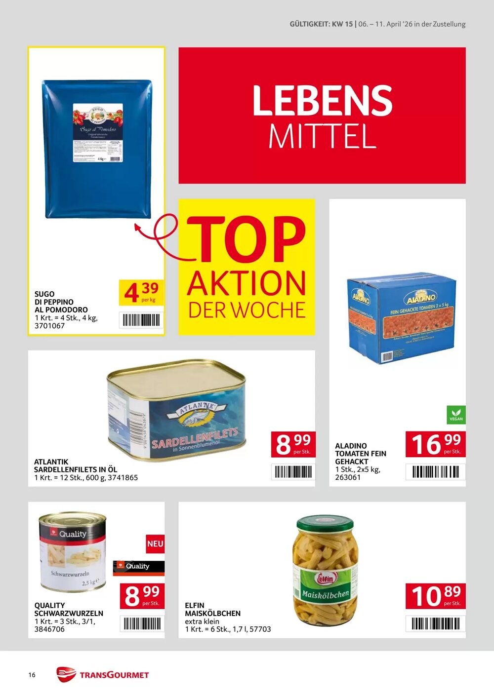 Transgourmet Flugblatt (ab 06.04.2026) - Angebote und Prospekt - Seite 16
