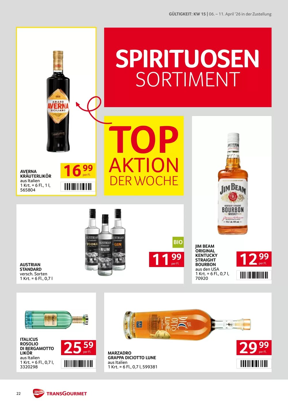 Transgourmet Flugblatt (ab 06.04.2026) - Angebote und Prospekt - Seite 22