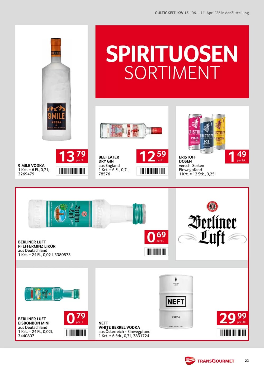 Transgourmet Flugblatt (ab 06.04.2026) - Angebote und Prospekt - Seite 23