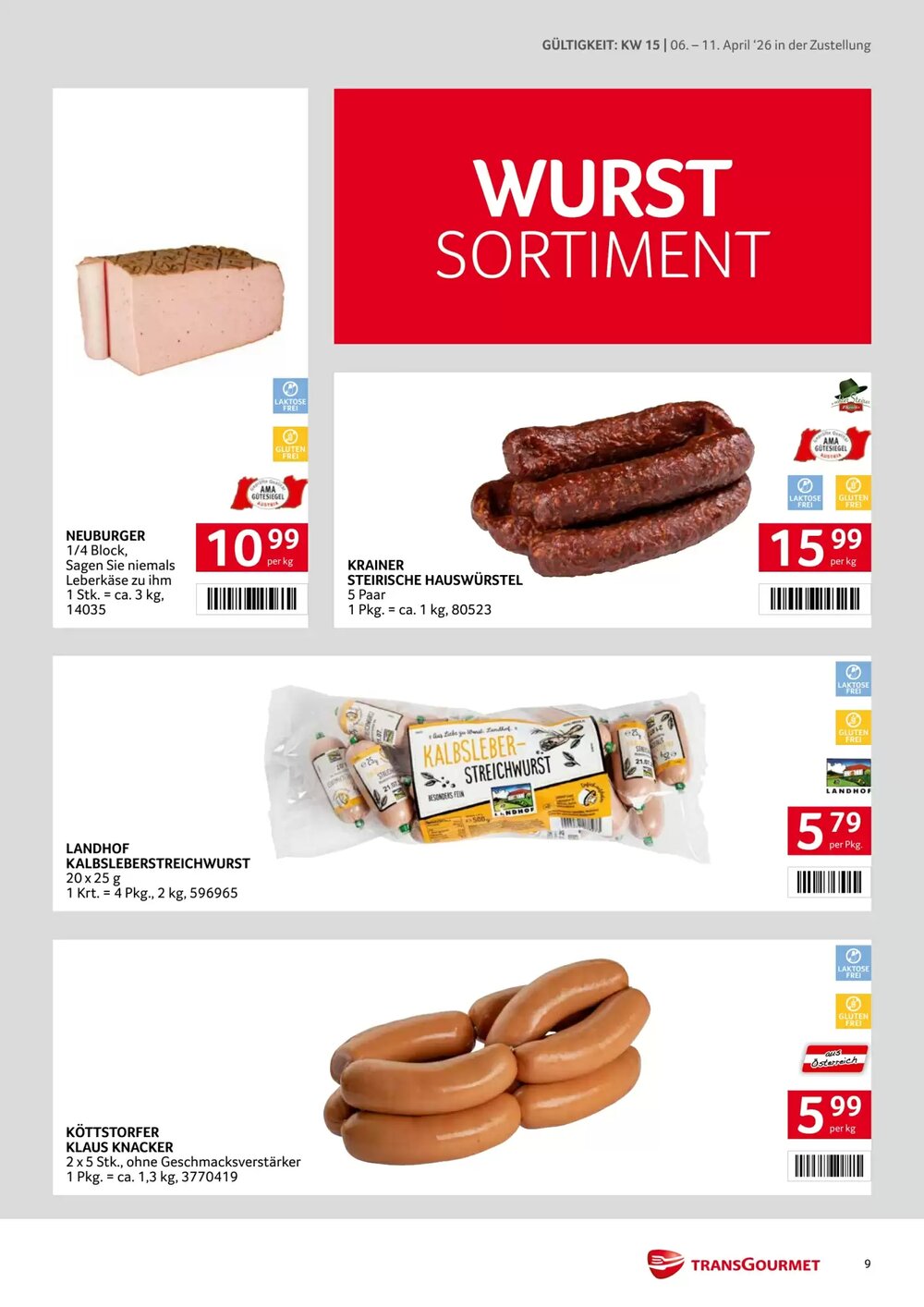 Transgourmet Flugblatt (ab 06.04.2026) - Angebote und Prospekt - Seite 9