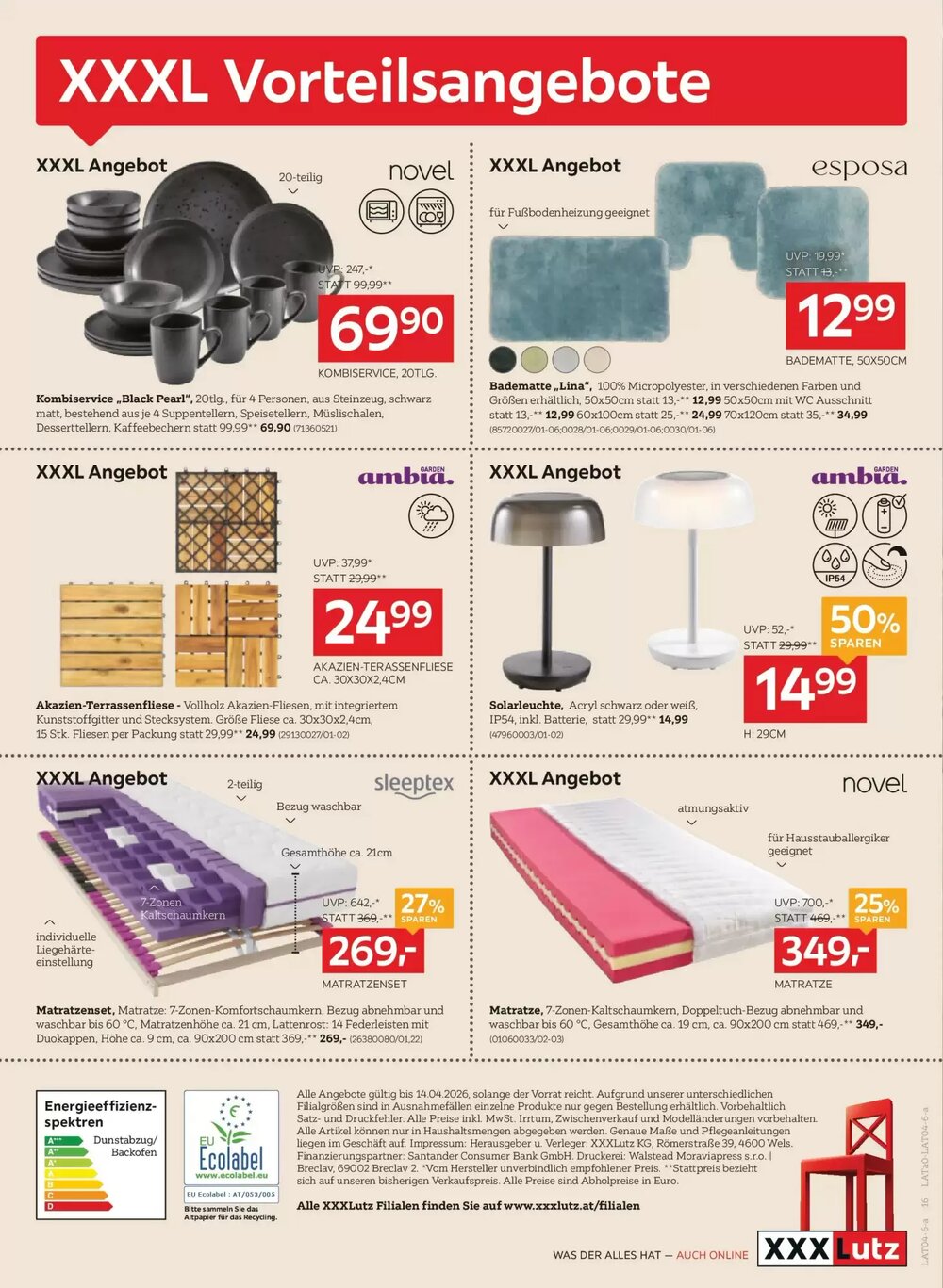 XXXLutz Flugblatt (ab 07.04.2026) - Angebote und Prospekt - Seite 16