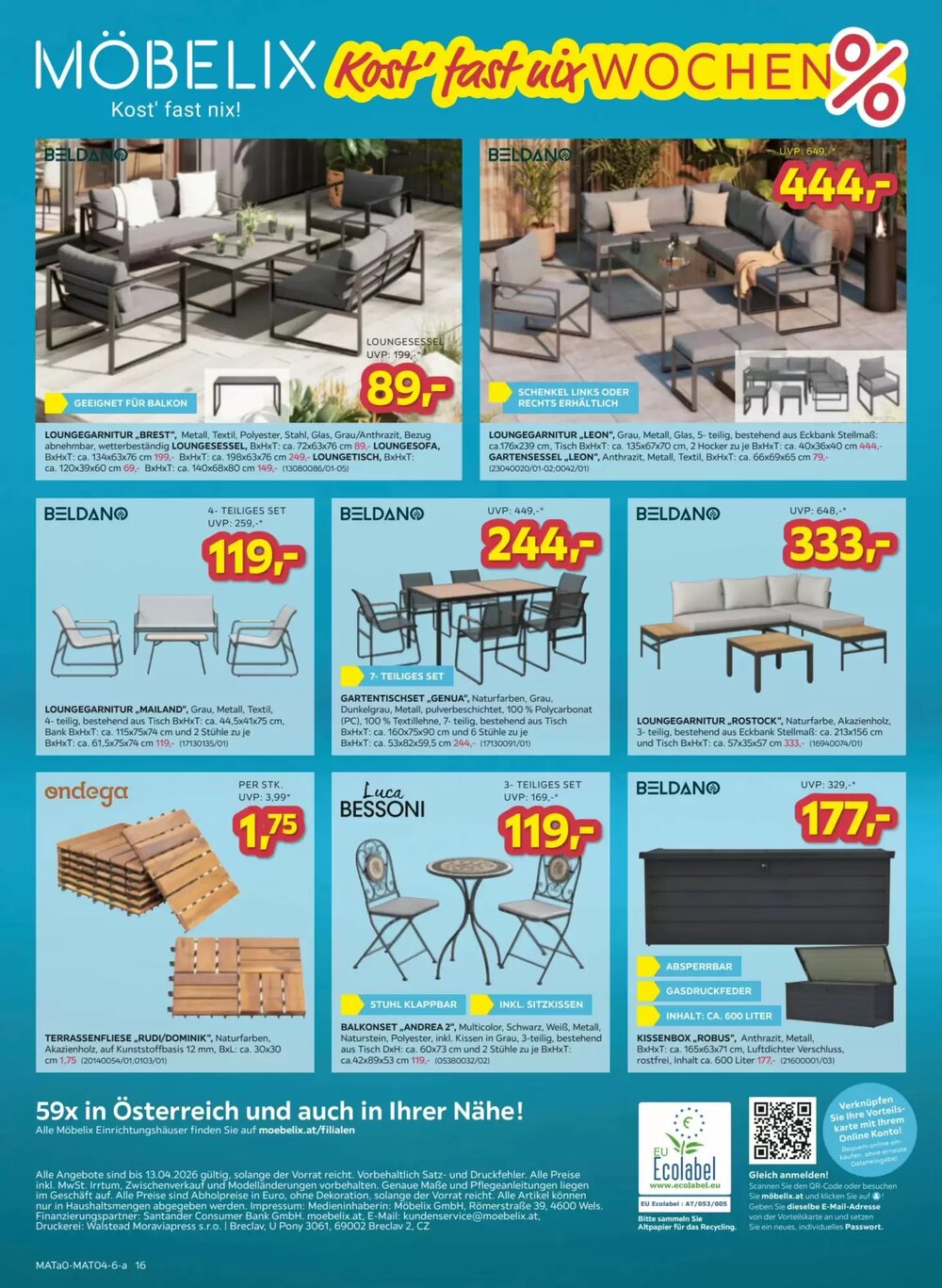 Möbelix Flugblatt (ab 07.04.2026) - Angebote und Prospekt - Seite 16