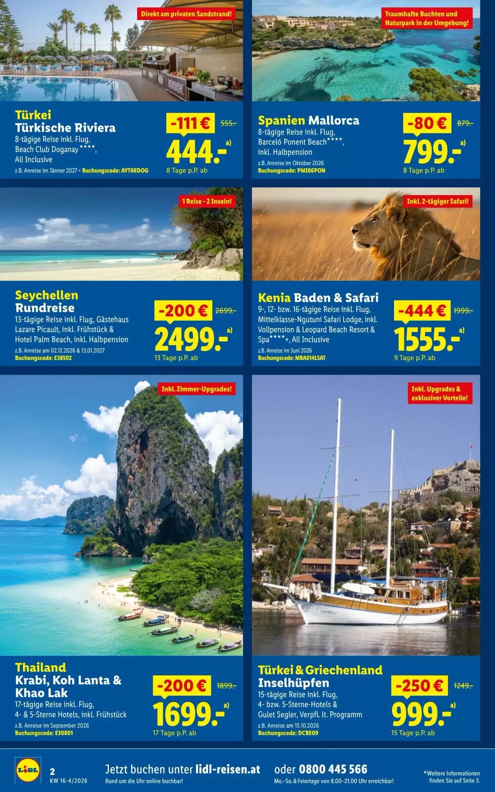 Lidl Reisen Flugblatt (ab 08.04.2026) - Angebote und Prospekt - Seite 2