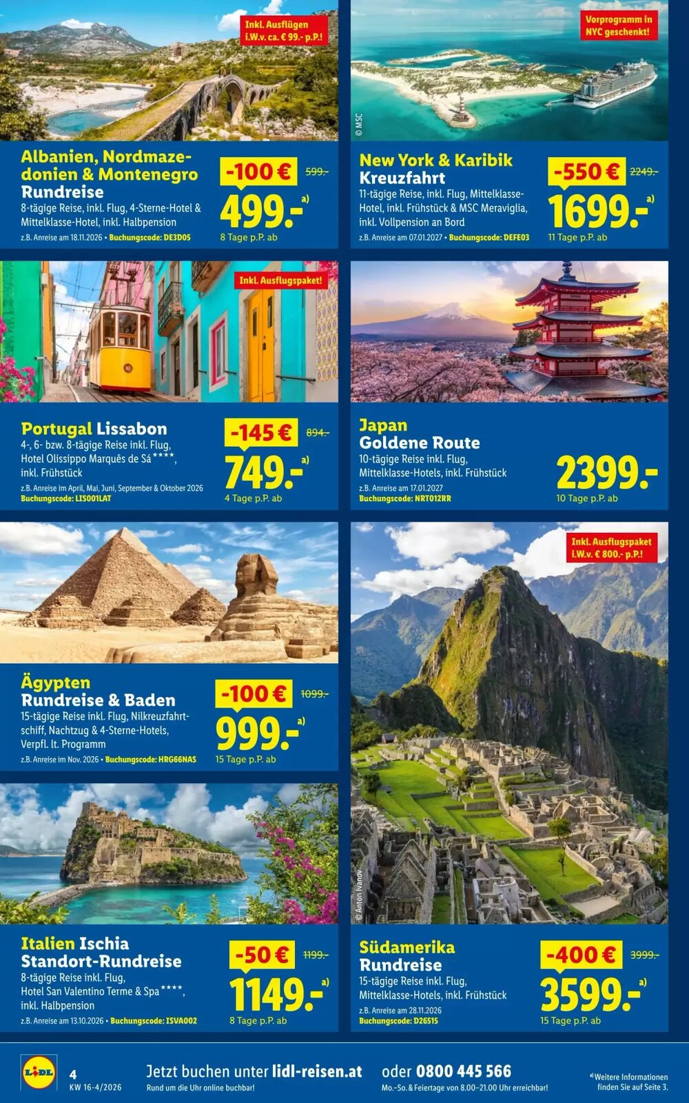 Lidl Reisen Flugblatt (ab 08.04.2026) - Angebote und Prospekt - Seite 4