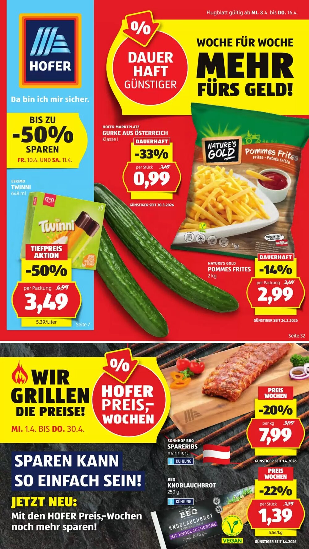 Hofer Flugblatt (ab 08.04.2026) - Angebote und Prospekt - Seite 1