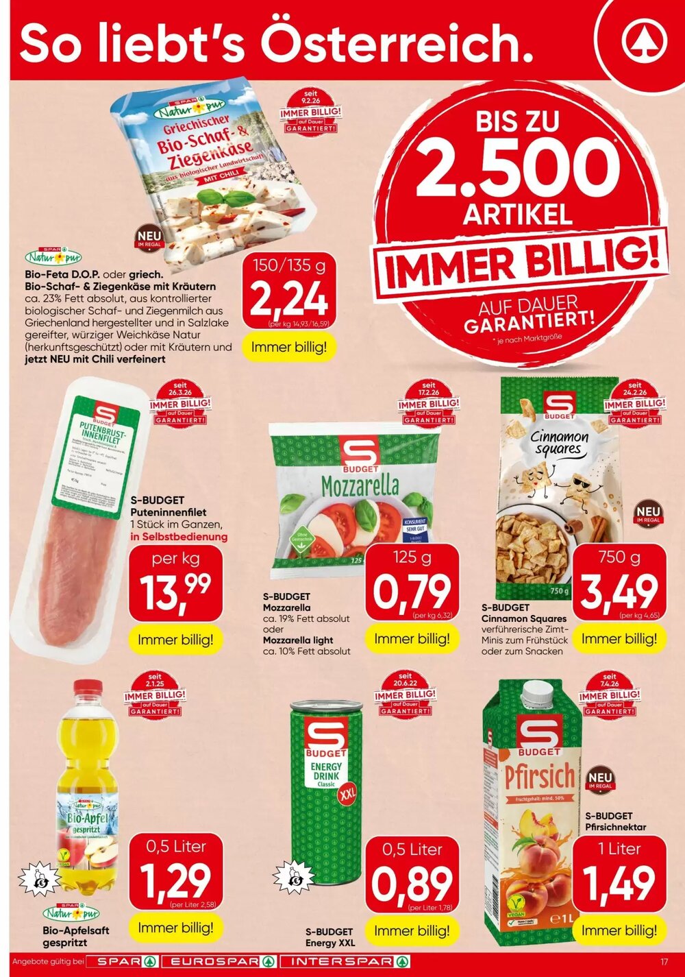 Spar Flugblatt (ab 09.04.2026) - Angebote und Prospekt - Seite 17