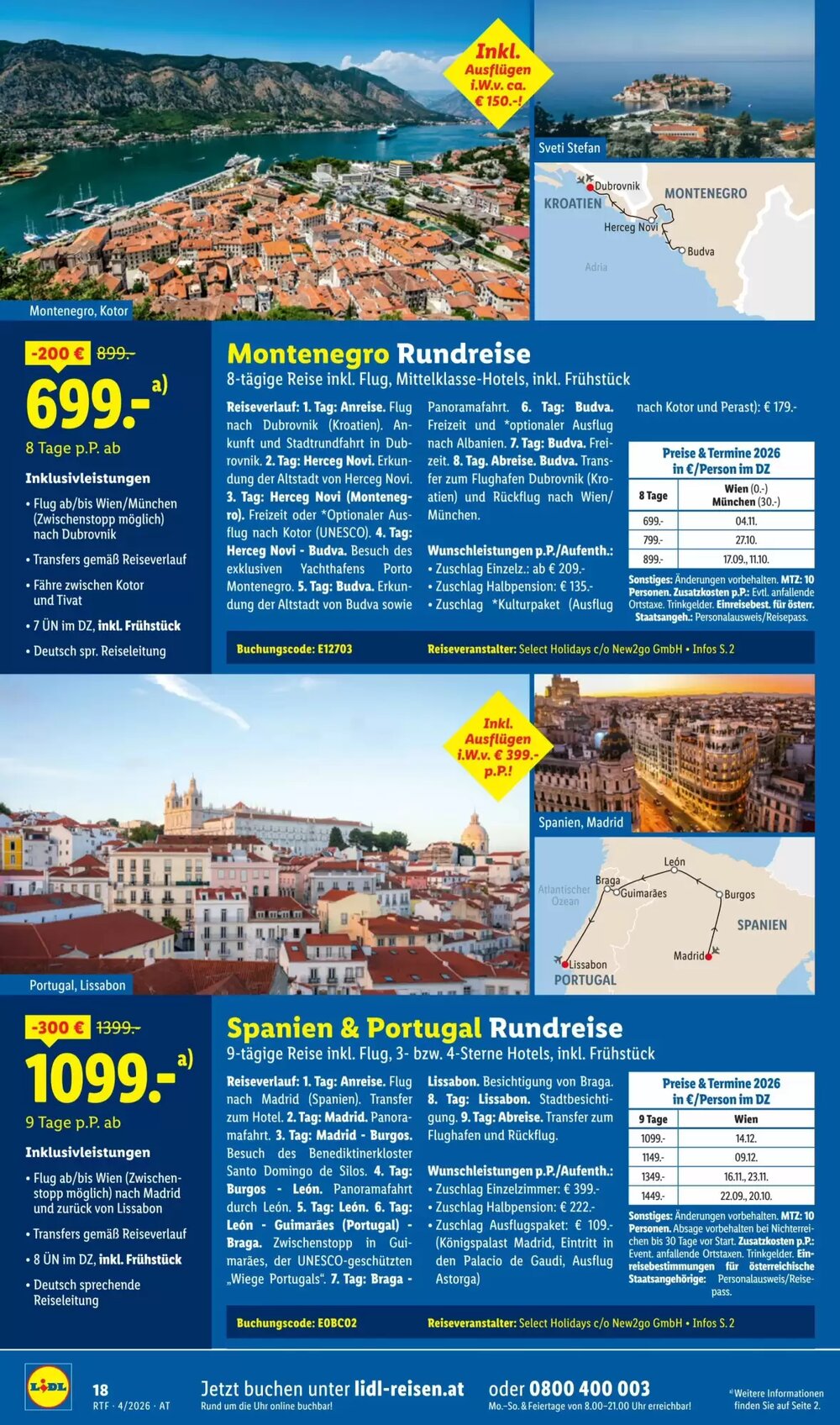 Lidl Reisen Flugblatt (ab 11.04.2026) - Angebote und Prospekt - Seite 18