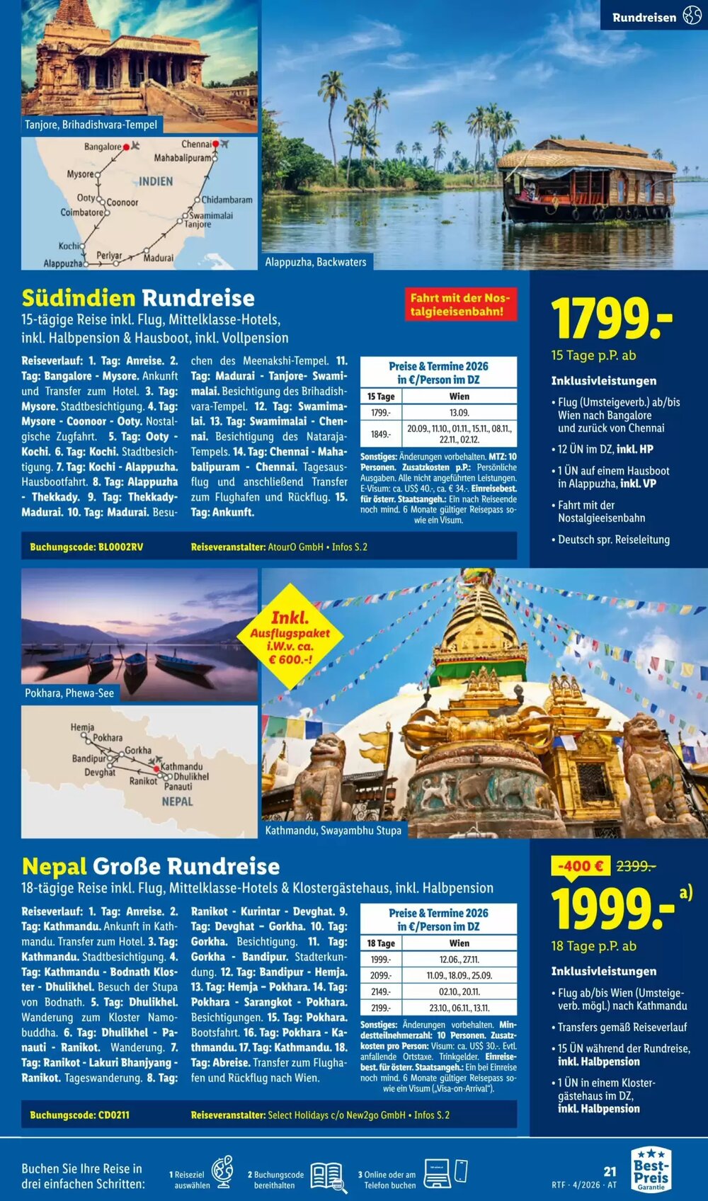Lidl Reisen Flugblatt (ab 11.04.2026) - Angebote und Prospekt - Seite 21
