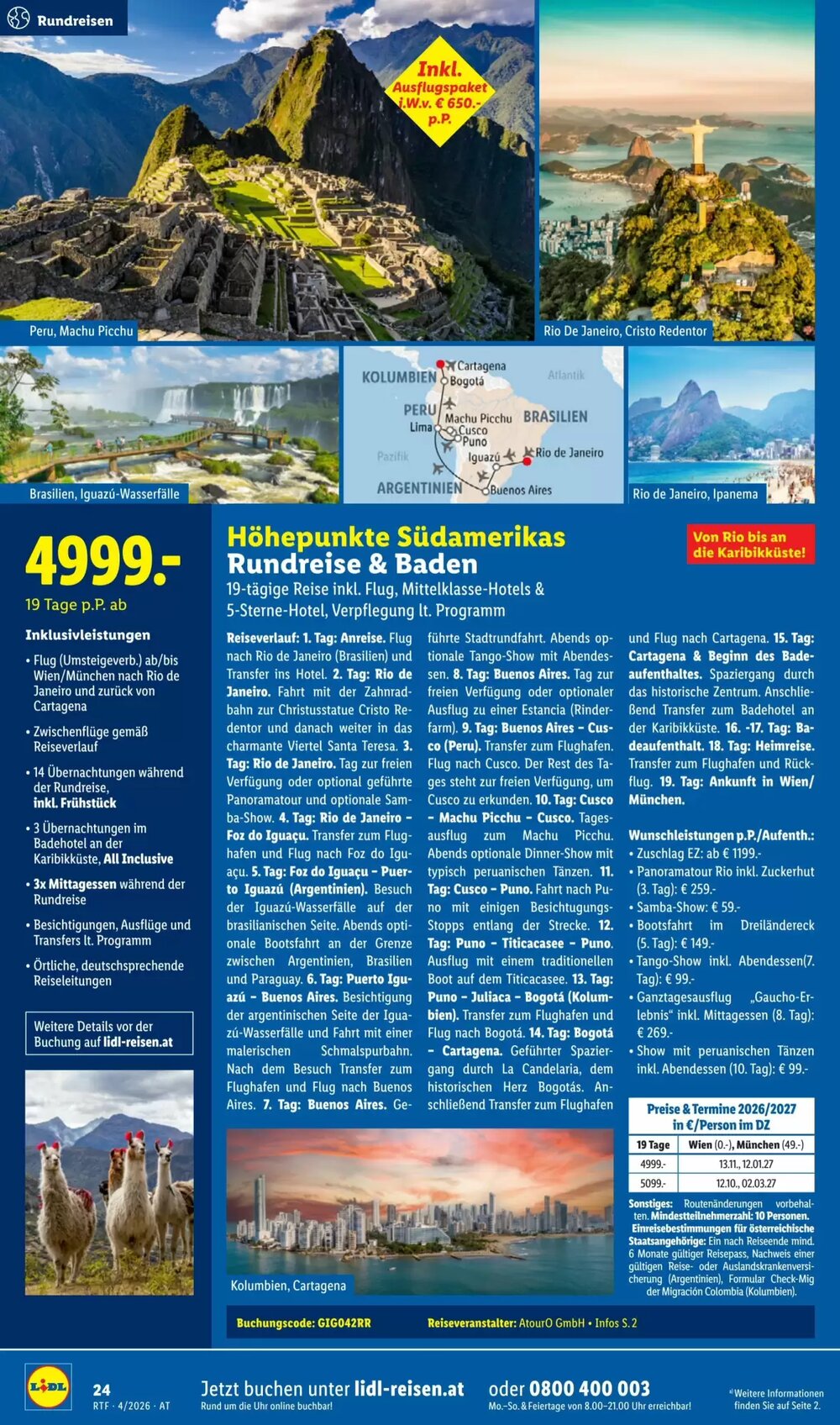 Lidl Reisen Flugblatt (ab 11.04.2026) - Angebote und Prospekt - Seite 24