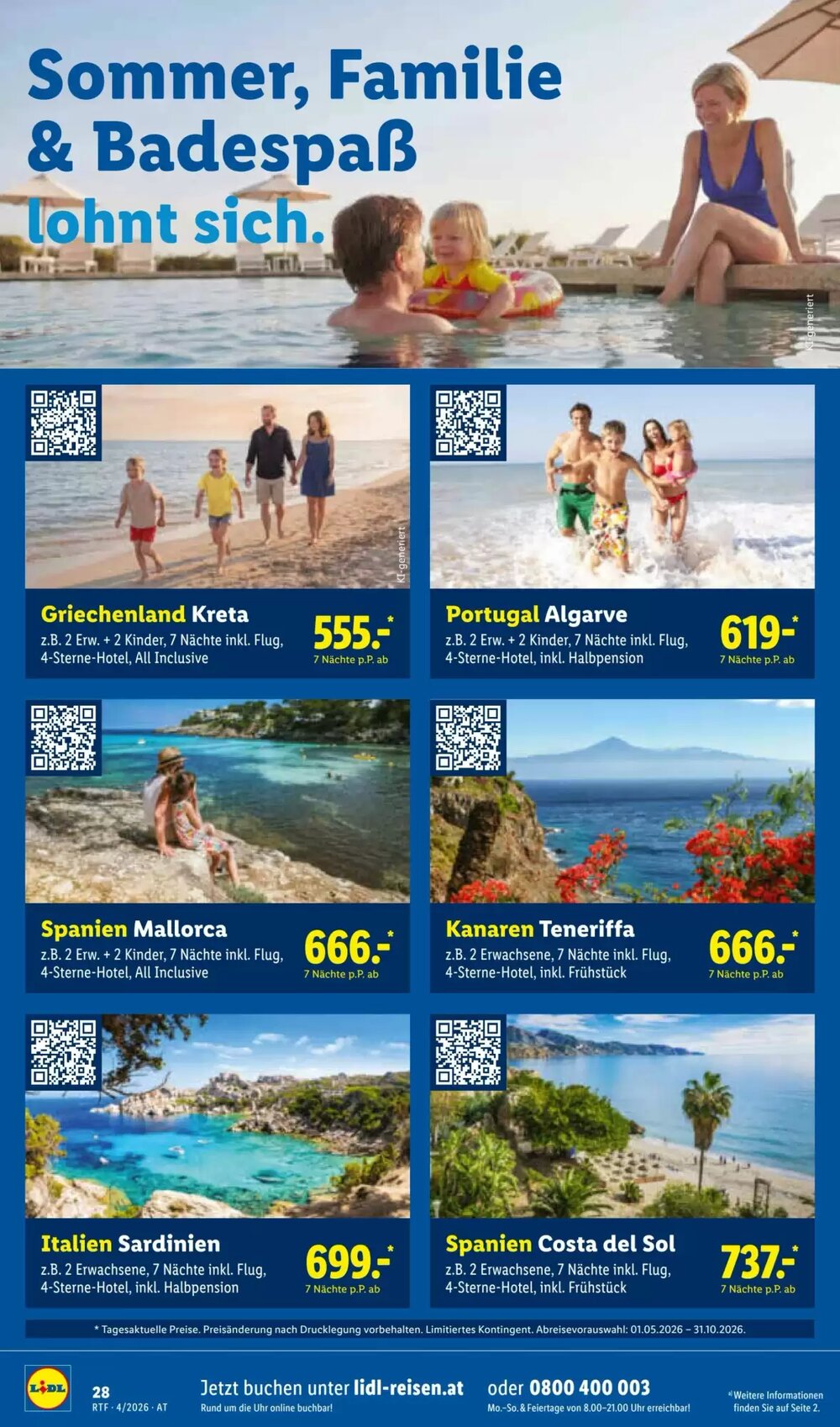Lidl Reisen Flugblatt (ab 11.04.2026) - Angebote und Prospekt - Seite 28